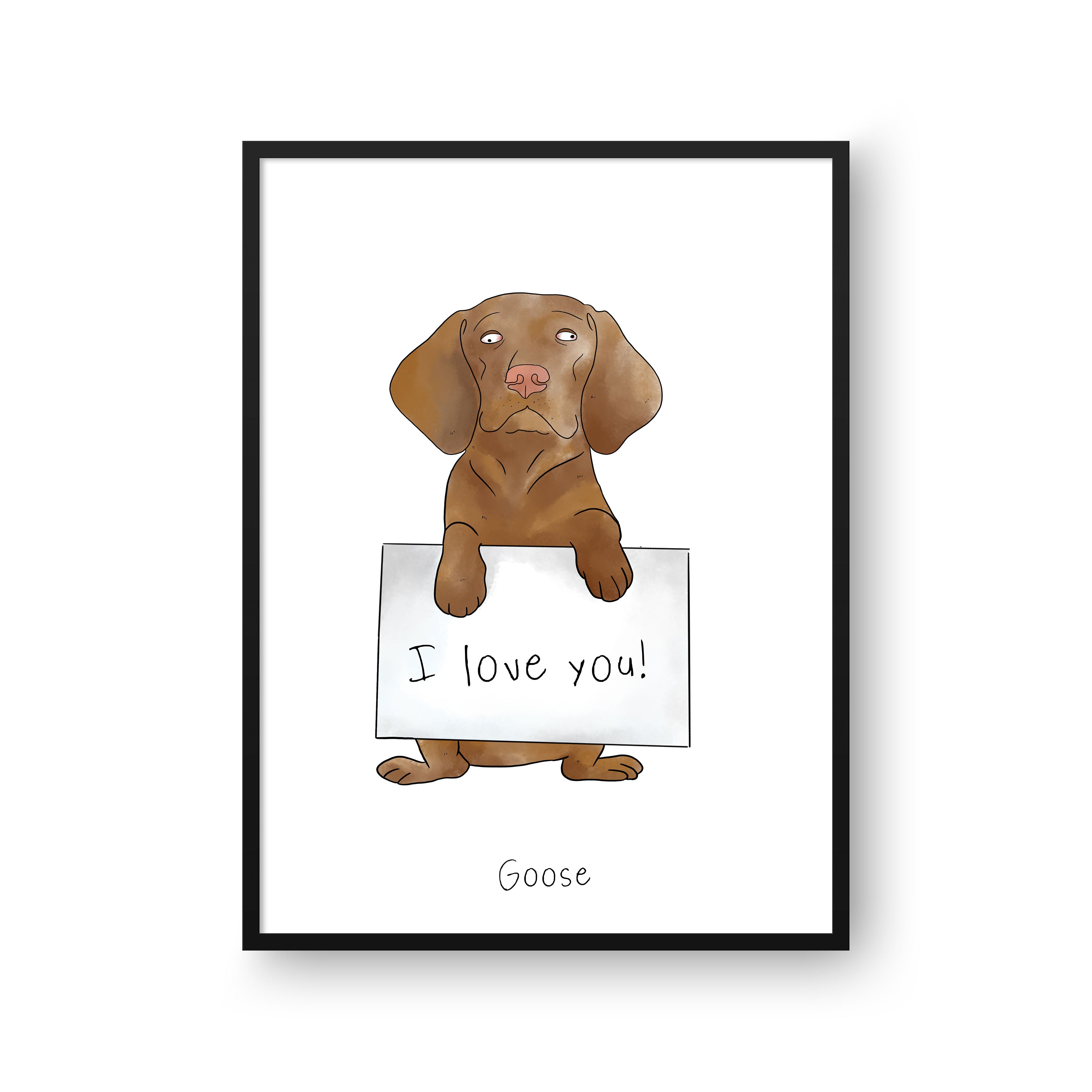 Custom Ugly Pet Portrait - Personalized Framed Poster for Dogs & Cats - Perfect for Home Decor & Gifts