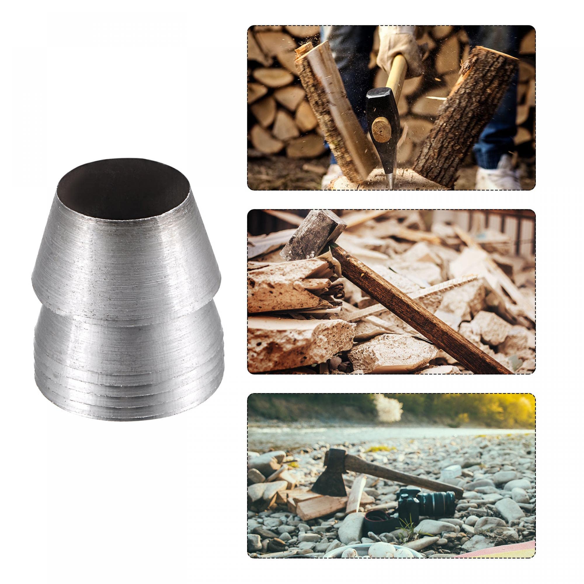 uxcell 3Pcs 19mm Round Steel Handle Wedges for Axe, Claw Hammer & Sledge Hammer Replacement - Perfect for Woodworking, Camping & Tool Maintenance