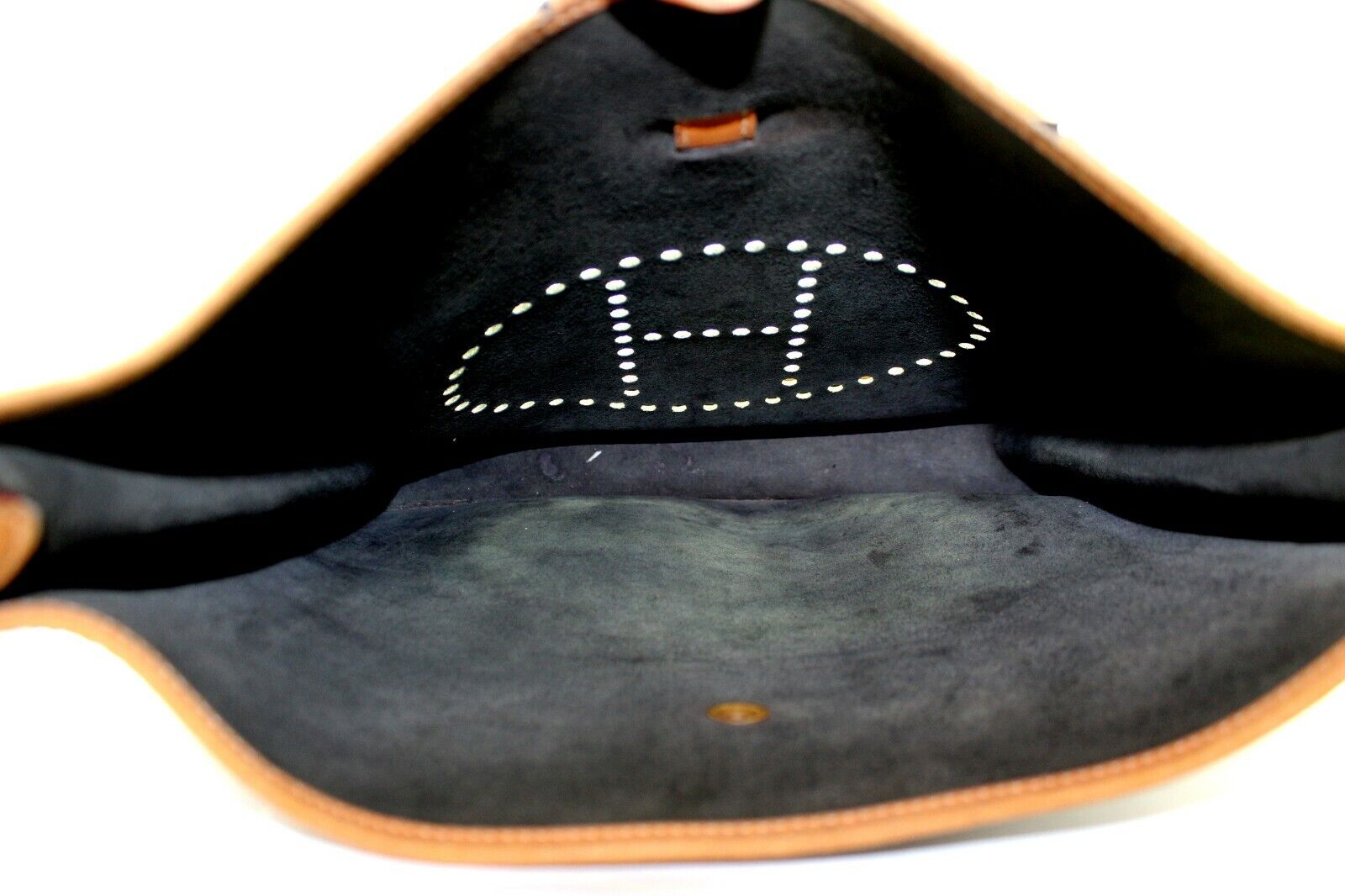 Authentic Hermes Evelyne GM Handbag - Black Leather with Brown Trim | Luxury Tote for Women | Perfect for Work, Travel & Everyday Use