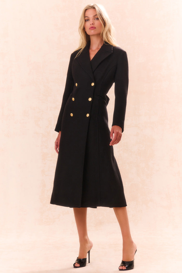 Angeli Wool Military Coat - Warm Winter Trench Coat for Women, Waterproof & Windproof, Stylish Outerwear for Outdoor Activities, Hiking, and Casual Wear