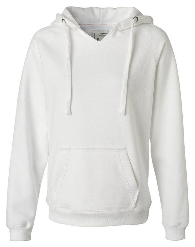 J.America Women's Brushed Fleece V-Neck Hoodie - Cozy Pullover for Casual Wear, Lounge & Outdoor Activities