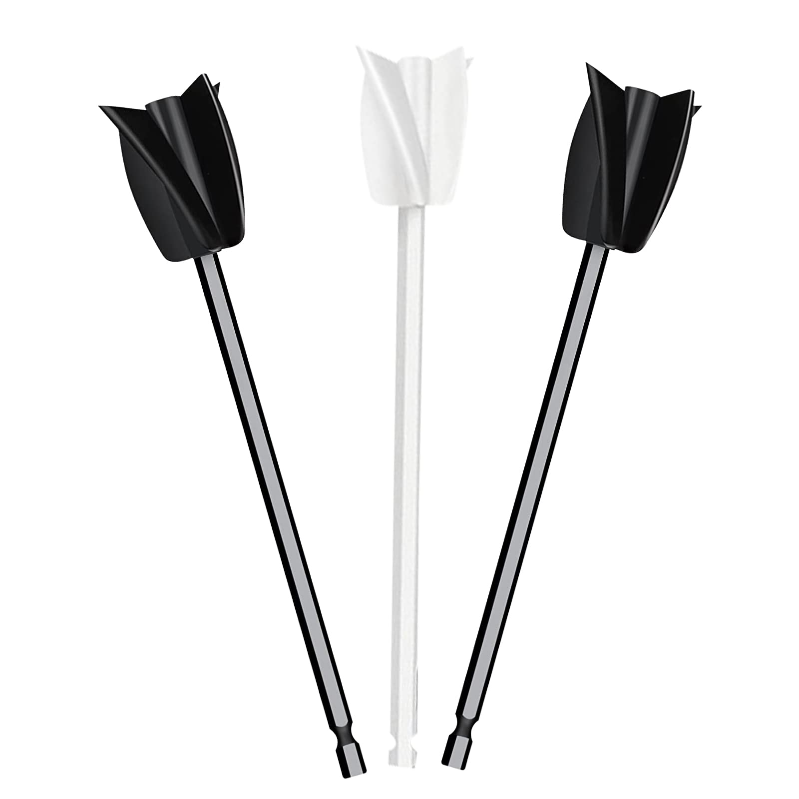 **3-Piece Drill Paint Mixer Attachment - Epoxy Resin Mixer Tool, Reusable Mud & Cement Paddle Stirrer for Paint, Epoxy, Glue - Perfect for DIY, Home Renovation & Craft Projects**