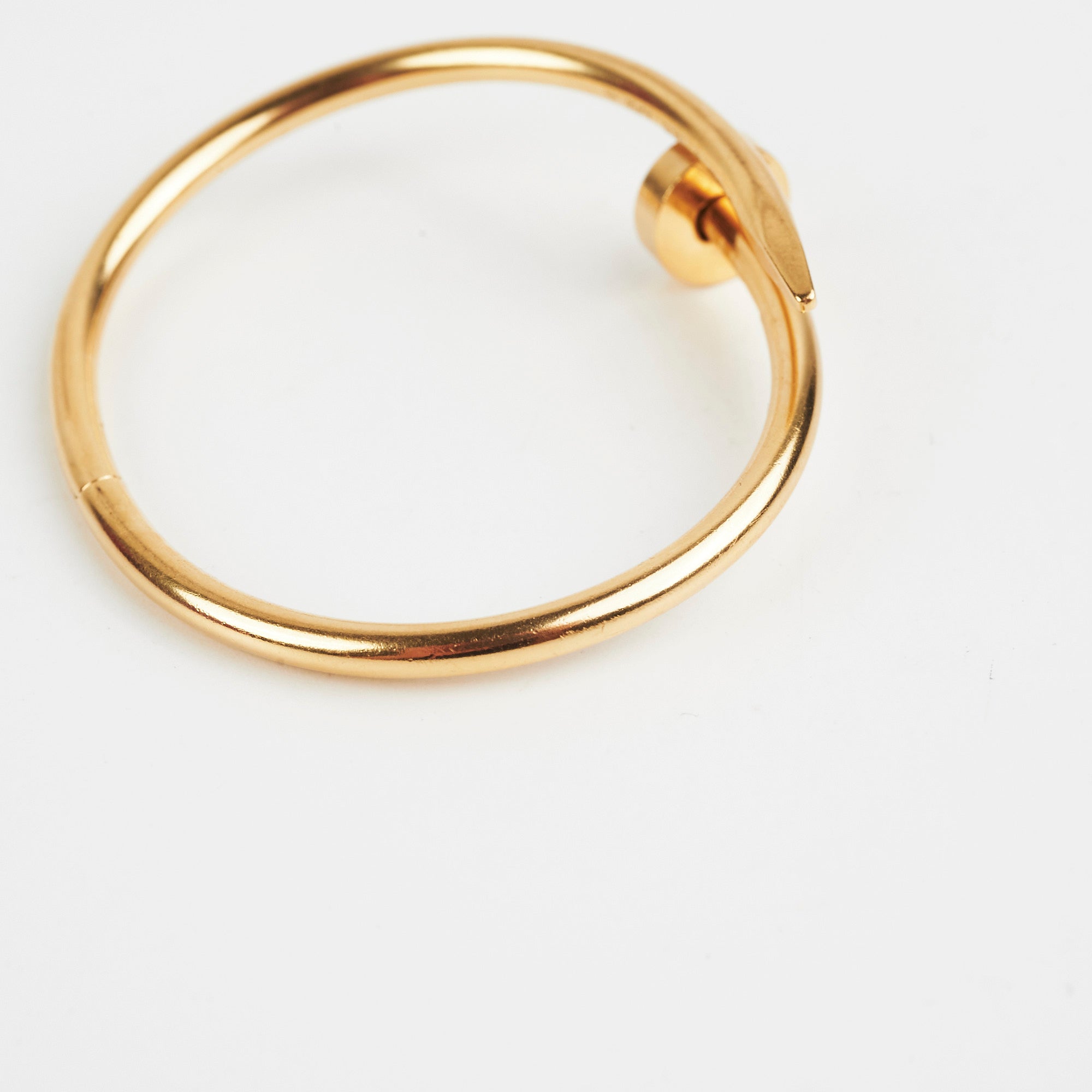Cartier Just un Clou JUC 18K Yellow Gold Bracelet Size 16 - Luxury Diamond Accent Jewelry for Women, Perfect for Weddings, Anniversaries & Special Occasions