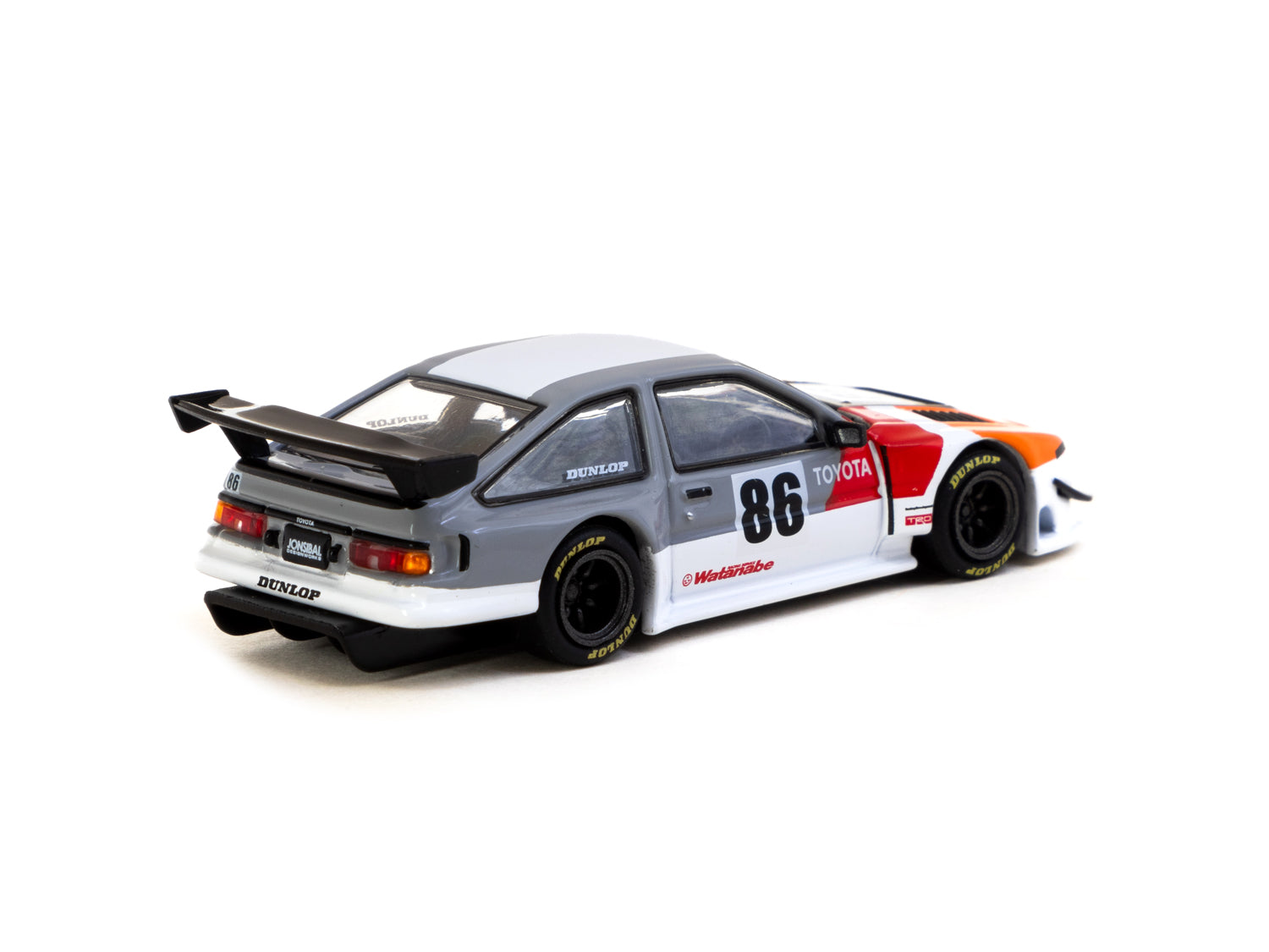Tarmac Works 1/64 Scale Toyota Sprinter Trueno AE86 Widebody TRD Diecast Model Car - Collectible Miniature for Display & Racing Scenes