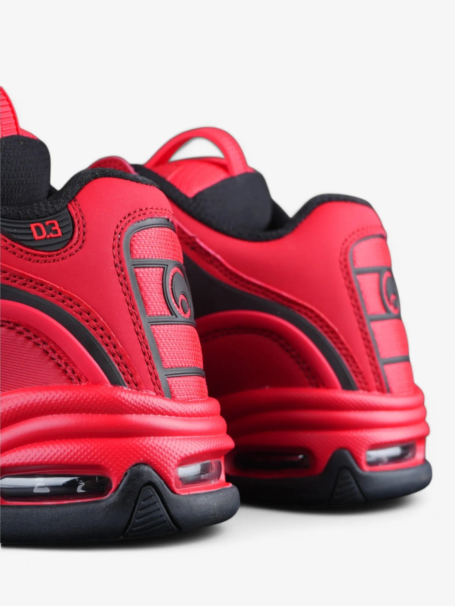 Osiris D3 2001 Skate Shoes - Black & Red High-Top Sneakers for Men | Retro Skateboarding & Streetwear Fashion | Perfect for Skating, Casual Wear & Urban Style