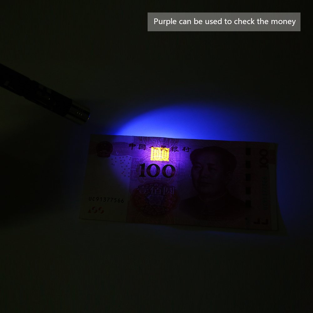 Portable Mini LED Flashlight - Ultra Bright Pocket Flashlight with Clip, Battery Powered Pen Light for Camping, Hiking, Emergency & Everyday Use (Black)