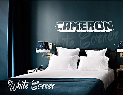 Minecraft Wall Decal - Custom 3D Name Decal for Gamers, Personalized Gaming Sticker for Bedroom & Game Room Decor - Perfect for Kids & Teens Room Makeover