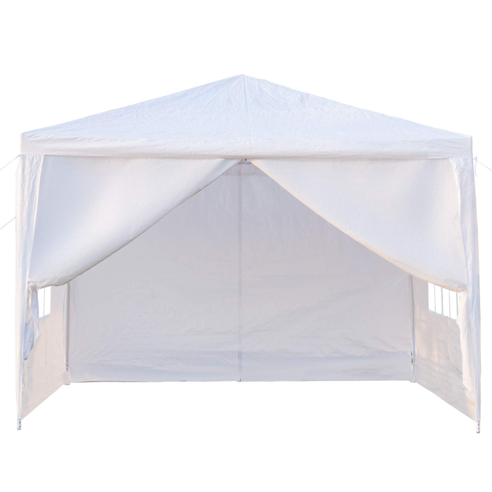 10' x 10' Waterproof Outdoor Party Tent with 4 Removable Walls - Portable Canopy Gazebo for Weddings, Camping, Beach BBQ, Picnics & Backyard Events - Sun Shelter & Rain Protection for Patio, Garden & Outdoor Gatherings