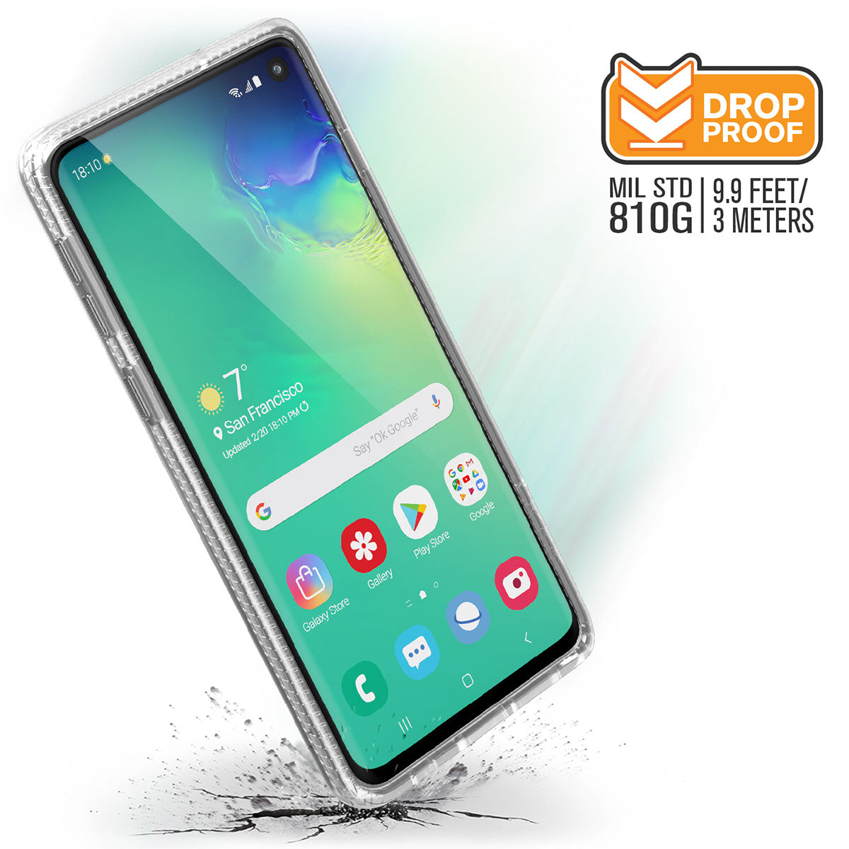 Samsung Galaxy S10 Shockproof Case - Heavy Duty Impact Protection Phone Cover for Galaxy S10 - Perfect for Outdoor, Travel & Everyday Use