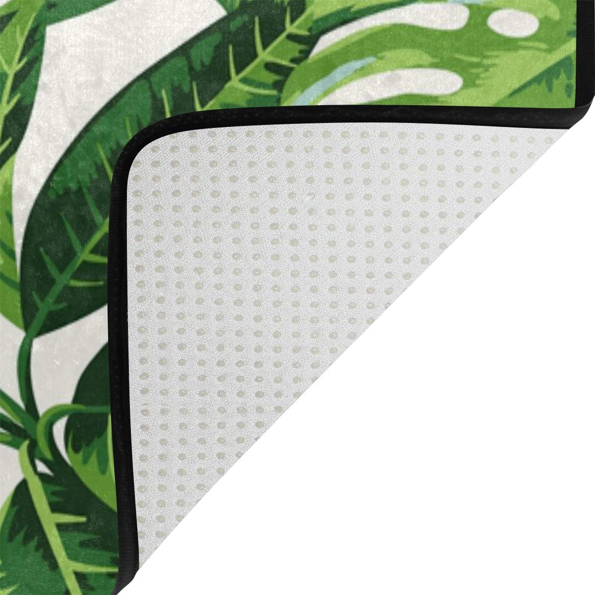 ALAZA Tropical Green Exotic Palm Leaves Area Rug - 7' x 5' Soft Floor Mat for Living Room, Bedroom, Dorm - Boho Home Decor & Nature Inspired Design