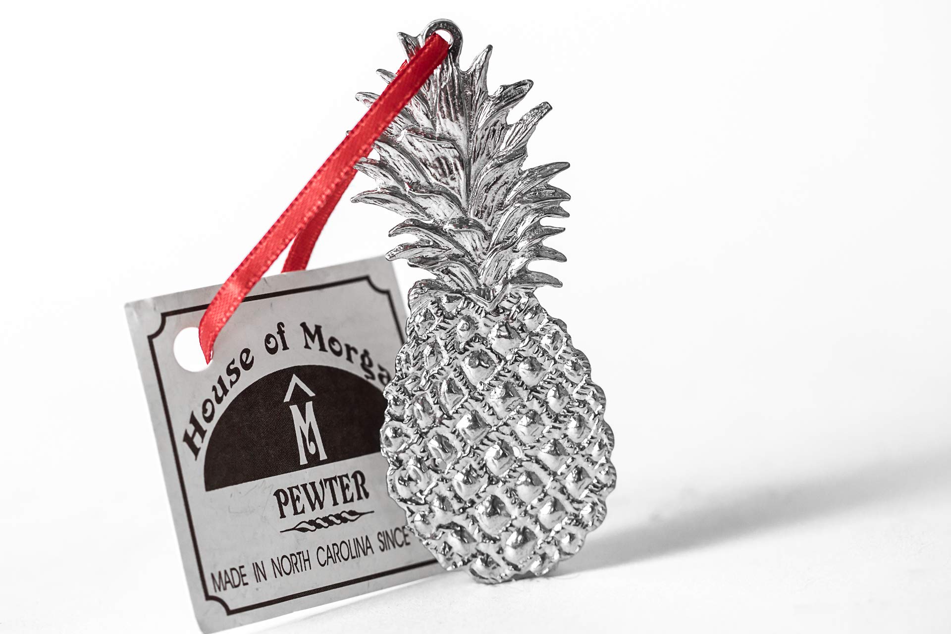 Handmade Pineapple Christmas Ornament - Colonial Pewter Pineapple Tree Decor for Southern Hospitality Home Décor | Perfect for Holiday Gifts, Christmas Tree Decorations & Welcoming Home Accents