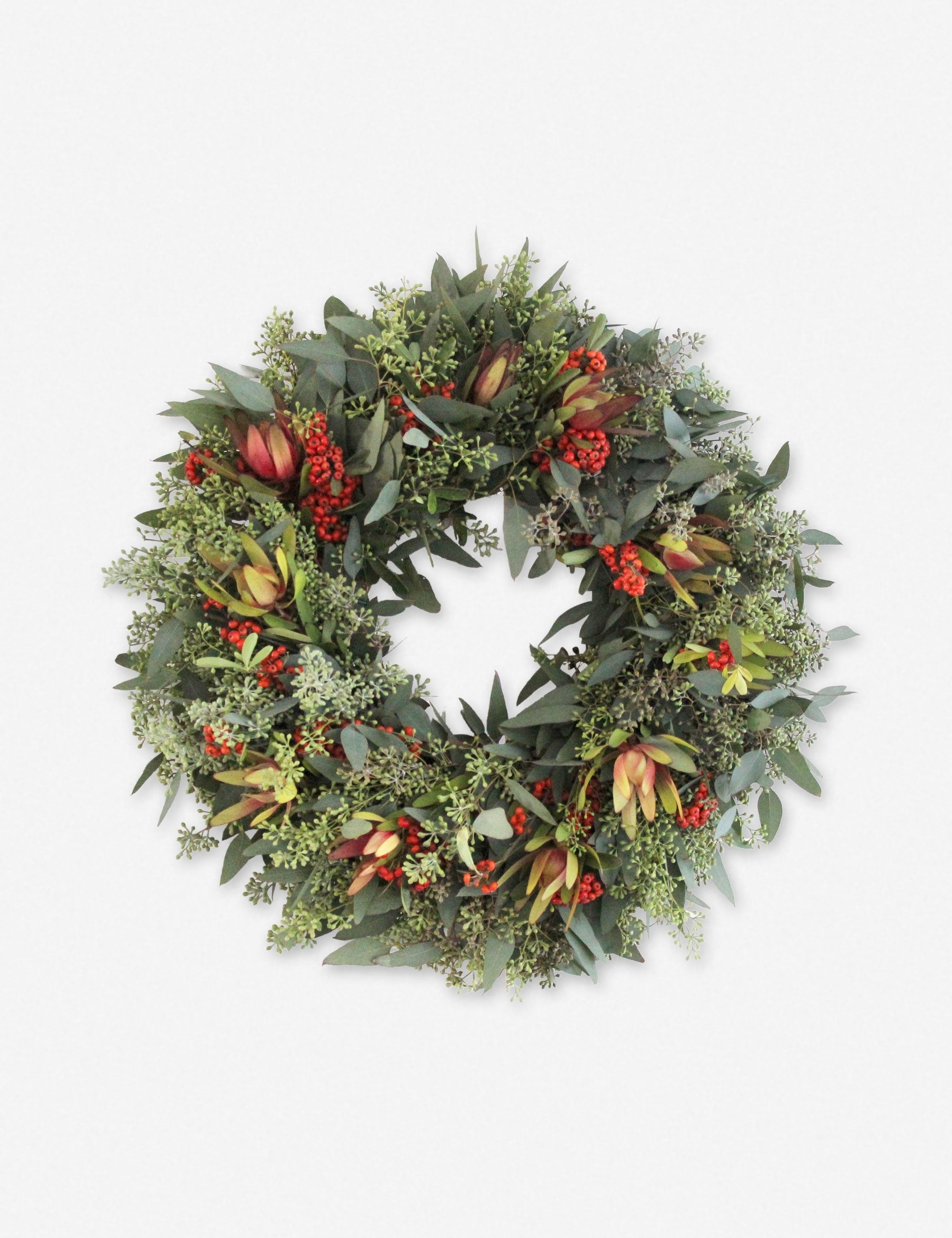 Fresh Handmade Premium Winter Wreath - Christmas Holiday Decor for Front Door, Fireplace & Indoor/Outdoor Home Decor - Perfect for Holiday Season, Winter Parties & Festive Home Styling
