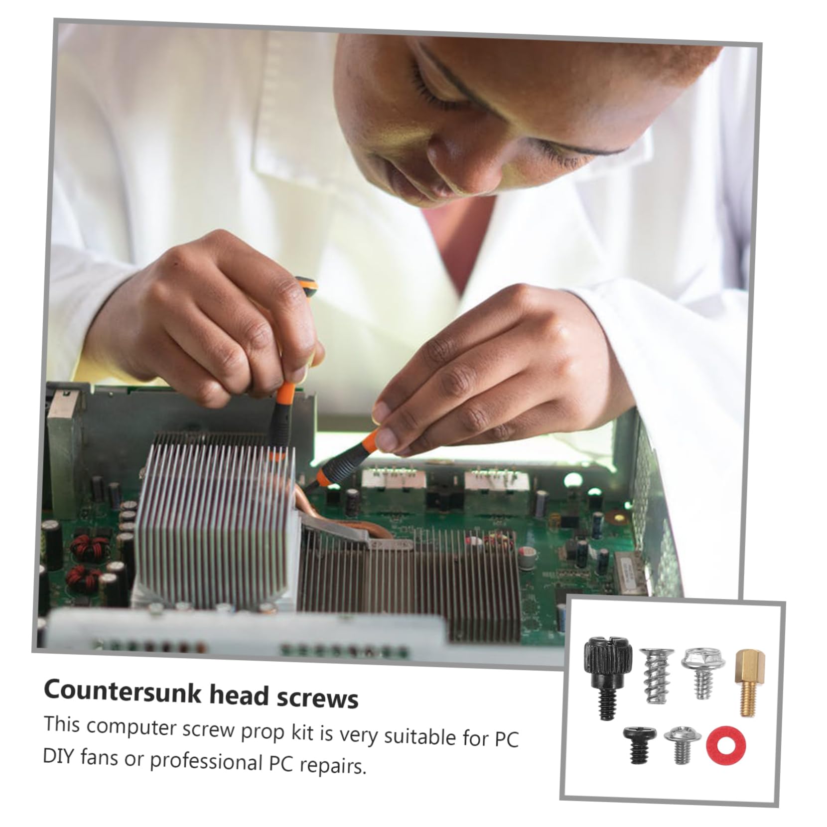 MUSISALY 1 Set Countersunk Head Screws - Computer Case Assembly Screws for PC Chassis Fixing & Hardware Installation - Perfect for DIY Computer Builds, Laptop Repairs, and Server Rack Mounting