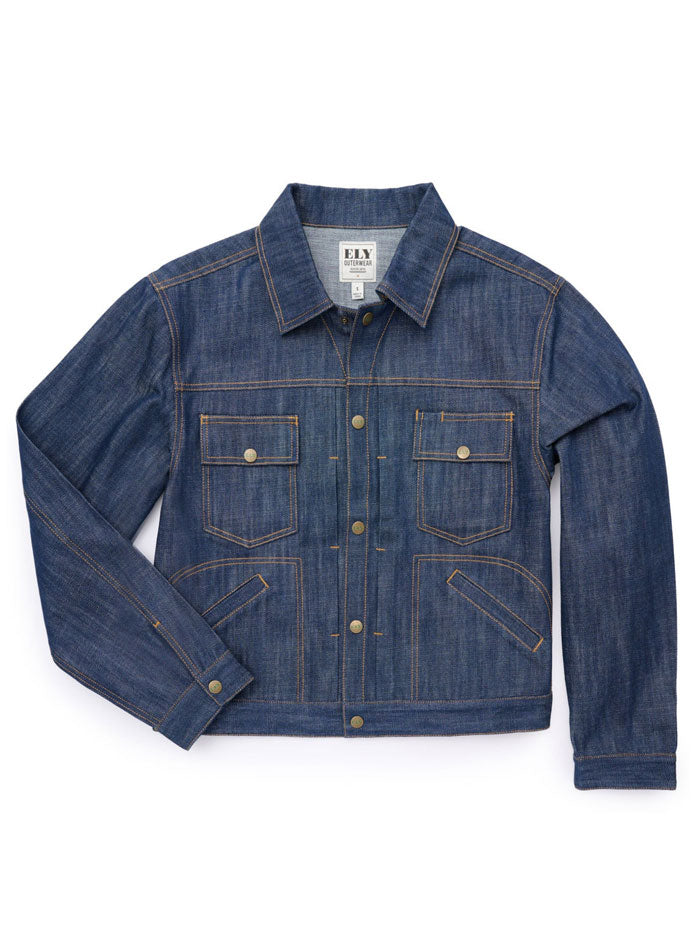 Ely Cattleman E4F241012 DN Men's Vintage Reissue Denim Jacket - Classic Retro Style for Casual Wear & Outdoor Activities