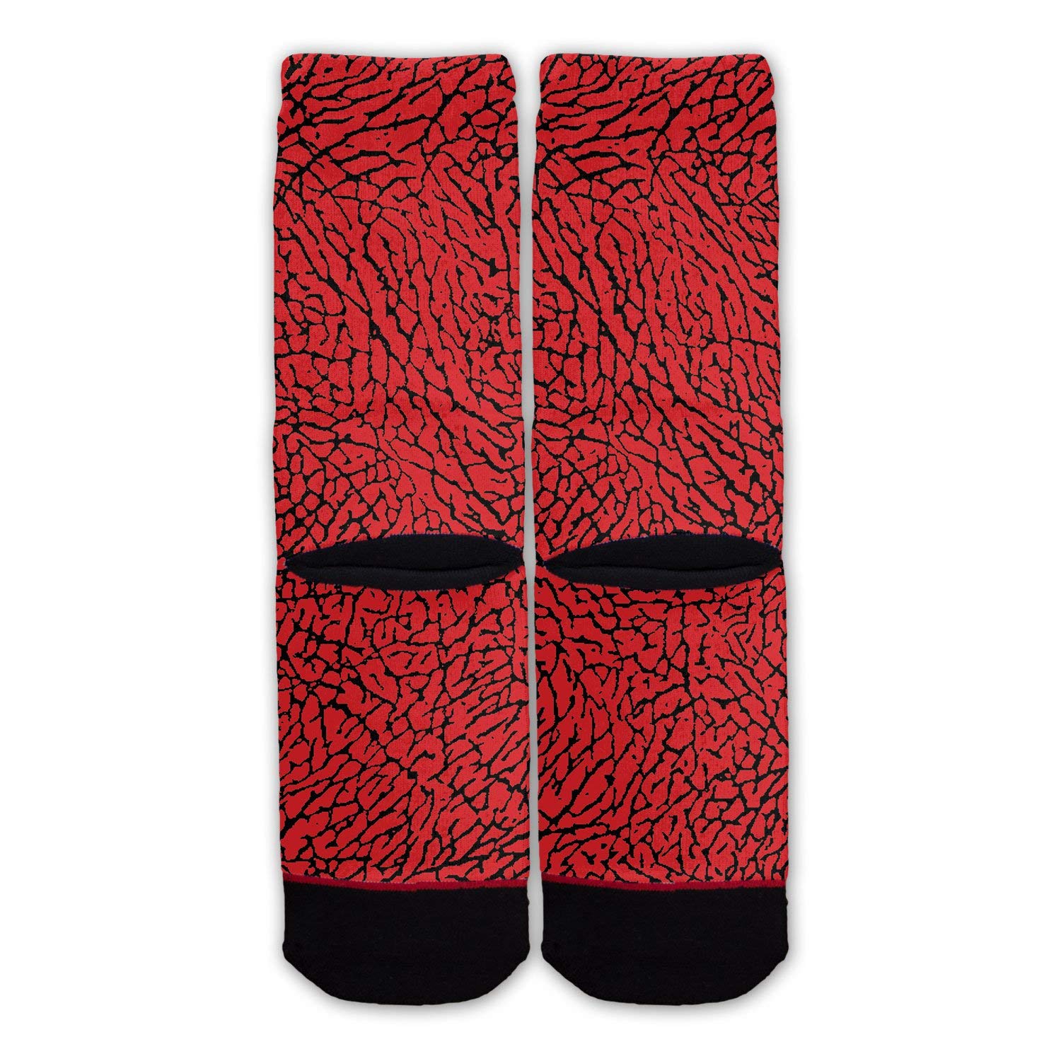 Red Elephant Print Fashion Socks - Trendy Novelty Socks for Women & Men - Perfect for Costume Parties, Gifts, and Casual Wear