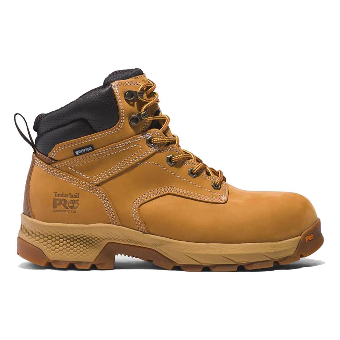 Titan EV 6-Inch Composite Toe Waterproof Work Boots for Men - Wheat Color - Slip Resistant & Electrical Hazard Safety - Ideal for Construction, Warehouse & Outdoor Work