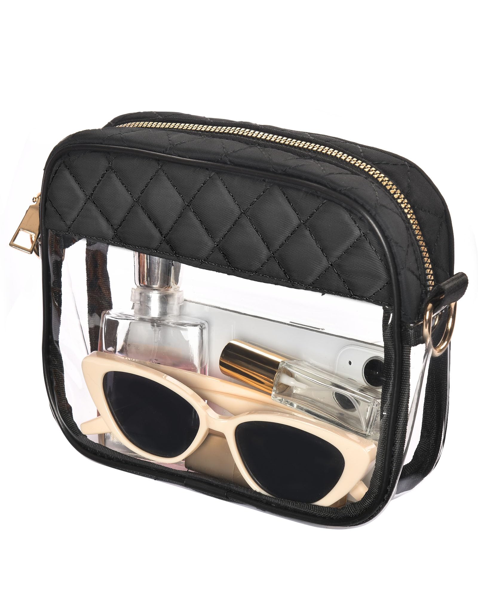 Stadium Approved Clear Crossbody Bag for Women - Small Transparent Purse for Concerts, Sports Events & Security Check - Perfect for NFL, NBA, Concerts & Theme Parks