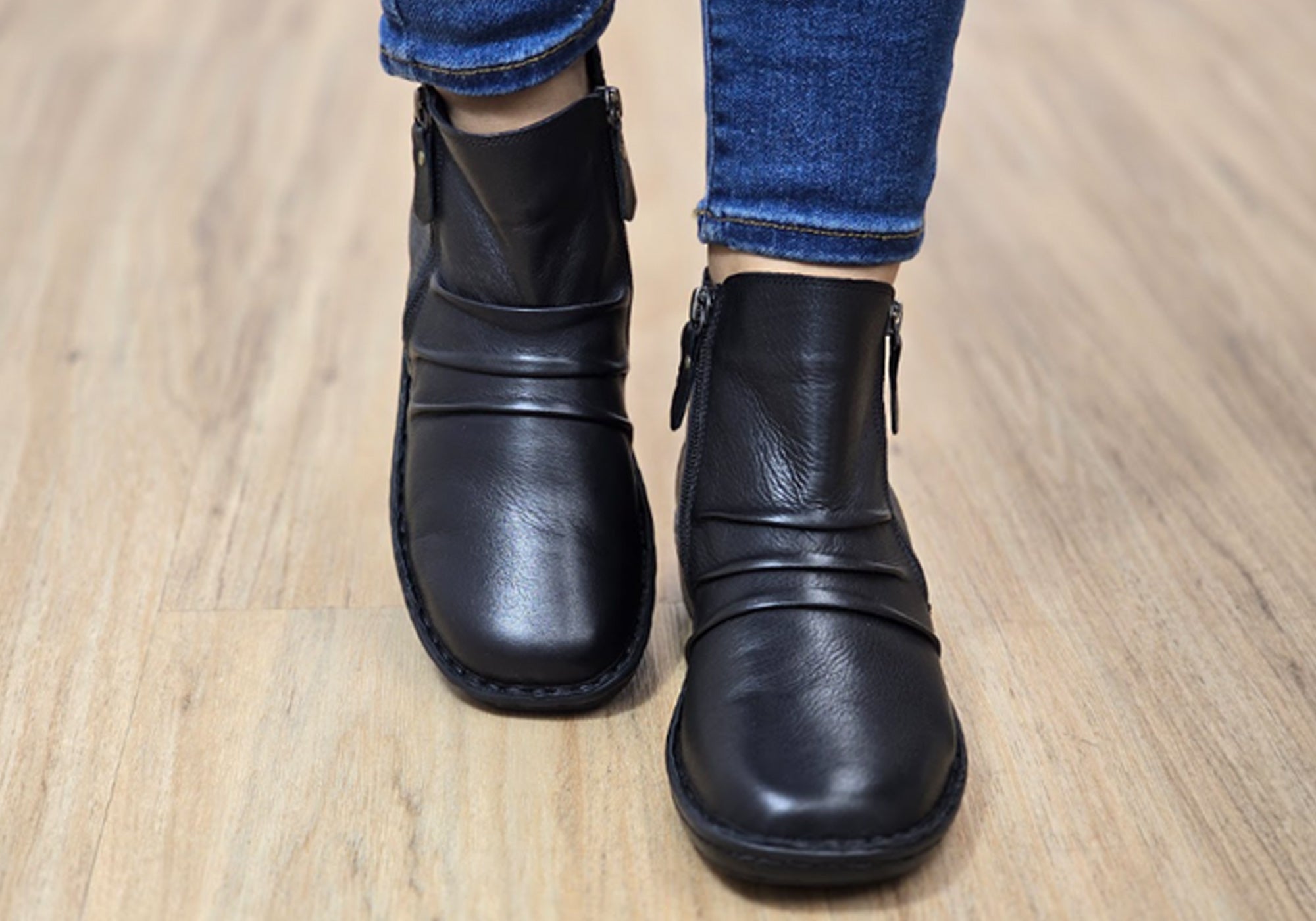 Orizonte Poet Women's Comfortable Leather Ankle Boots - European Style Fashion Booties for Casual Wear & Office Outfits