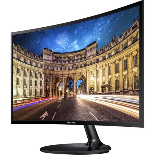 Samsung 24 Inch Curved LED Monitor - Full HD 1080p, 60Hz, Ultra-Slim Design for Gaming, Home & Office | Includes Free Mouse Pad | Black | LC24F390FHNXZA Model | Perfect for Work, Gaming & Entertainment