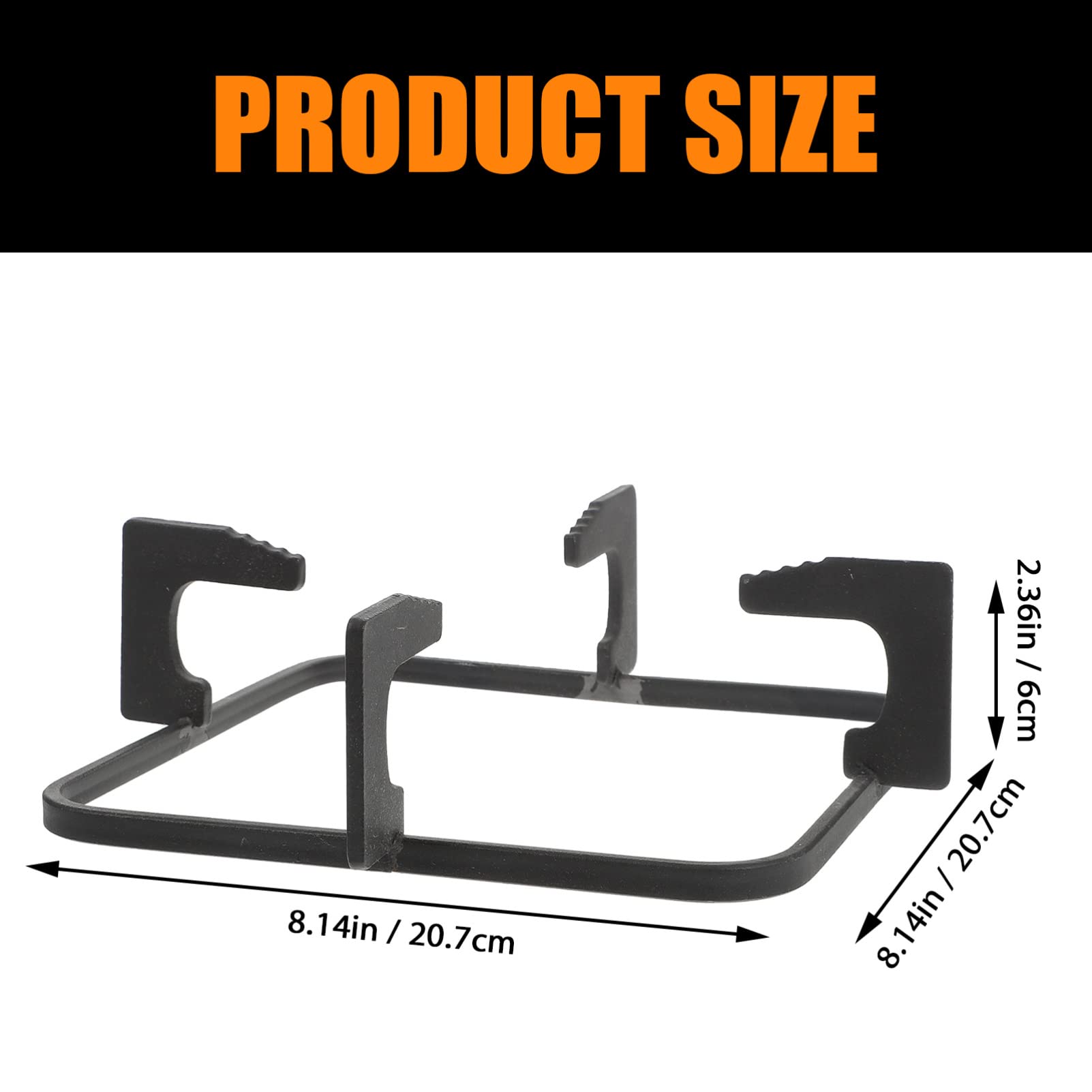 1pc Heavy Duty Cast Iron Gas Stove Bracket - Fire Stove Stand, Burner Rack & Stove Holder for Outdoor Camping, BBQ & Kitchen Use