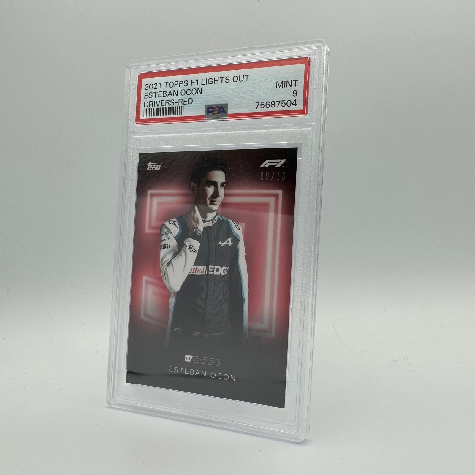 PSA 9 2009-10 Esteban Ocon Formula 1 Driver Red Parallel Trading Card - Perfect for Collectors, Investors & Racing Fans Display
