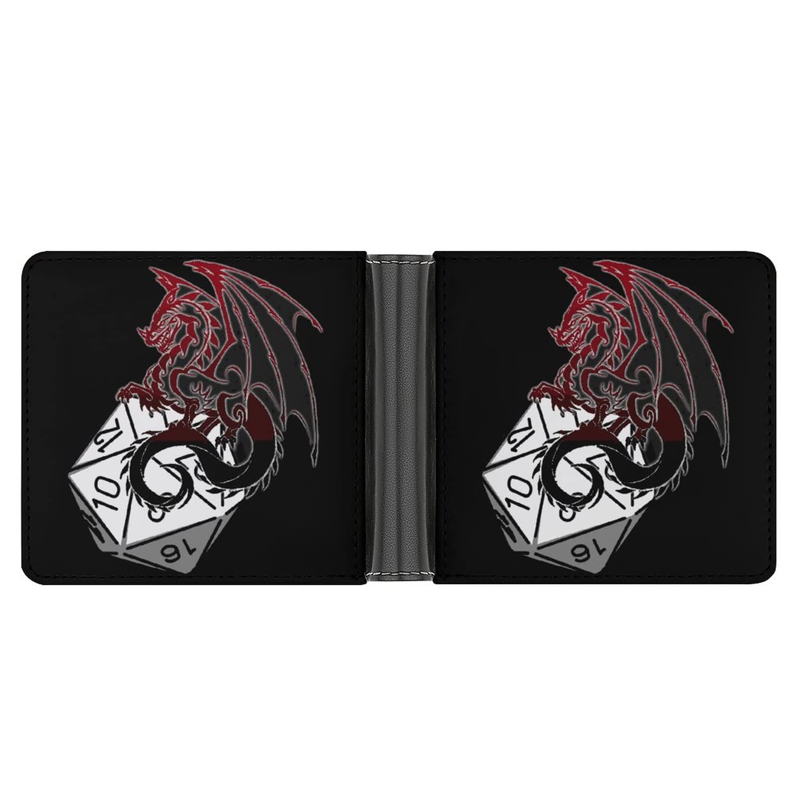 Dungeons and Dragons PU Leather Bifold Wallet - Faux Leather Anime Printed Credit Card Holder for Men & Women | Soft Foldable Wallet for Teens & Adults | Perfect for Gaming, Cosplay, and Everyday Use