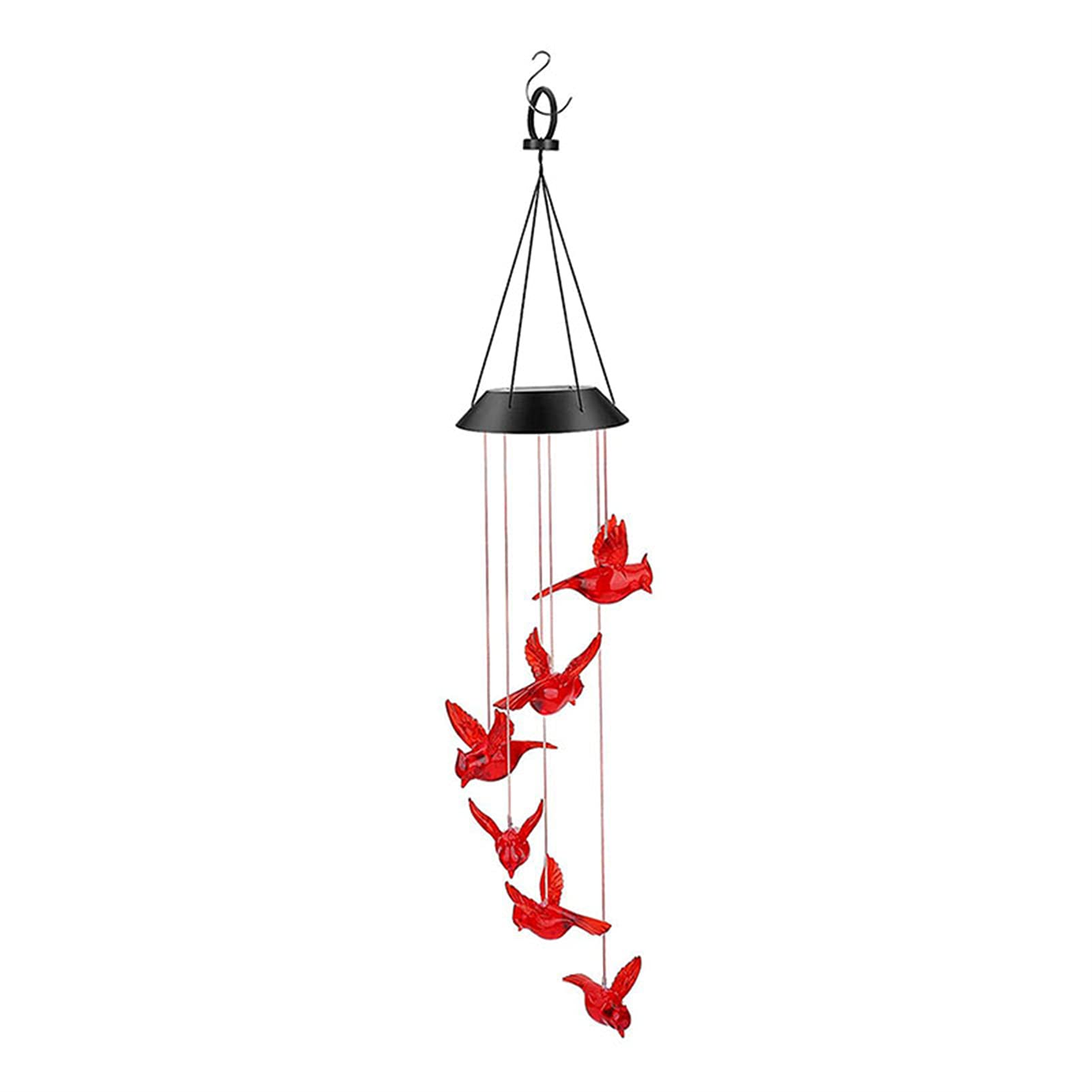 VALINK Solar Wind Chimes with Color Changing LED Lights - Solar Powered Hummingbird Wind Chime for Outdoor Patio, Garden, Yard Decor | Perfect for Relaxing Evenings & Backyard Ambiance