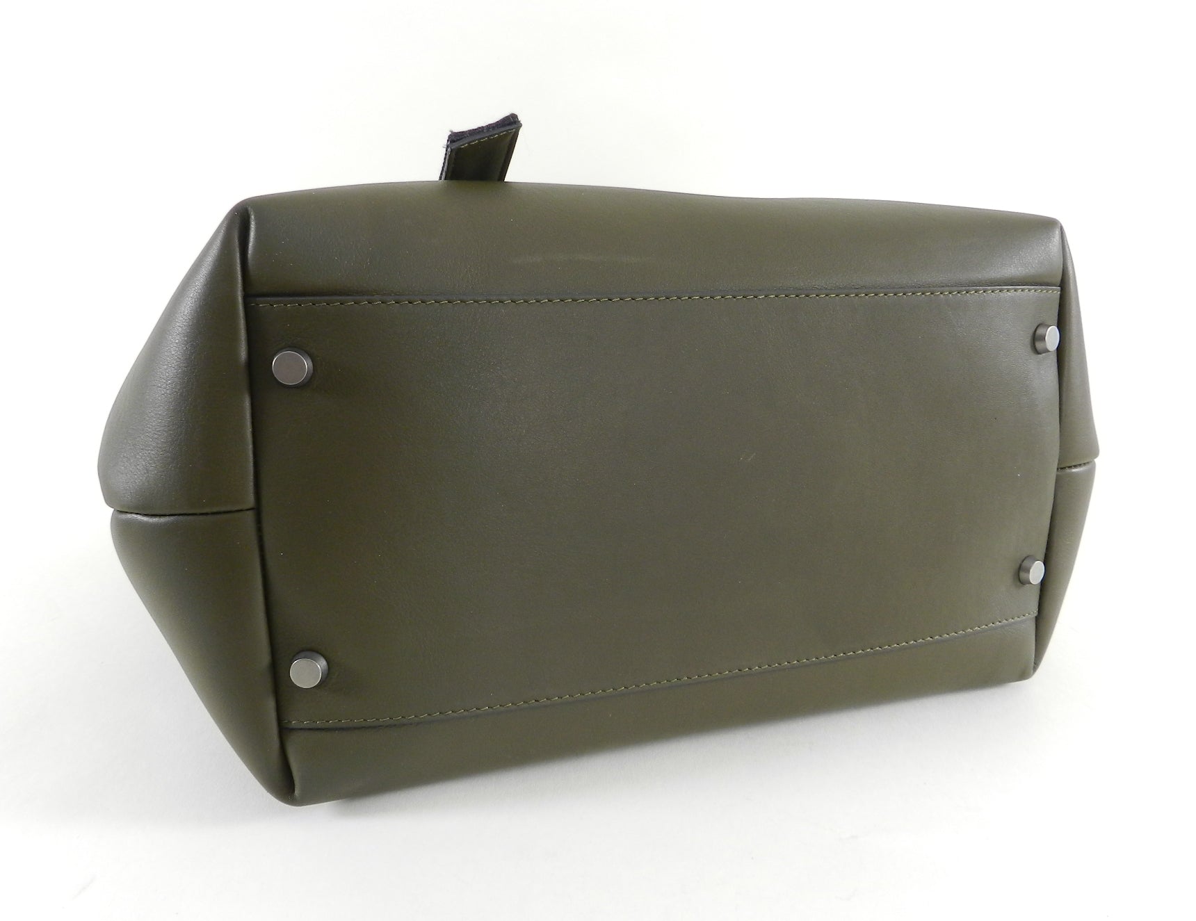 Brunello Cucinelli Olive Green Large Tote Bag with Beaded Detail - Stylish & Spacious Women's Leather Handbag for Work, Travel & Everyday Use