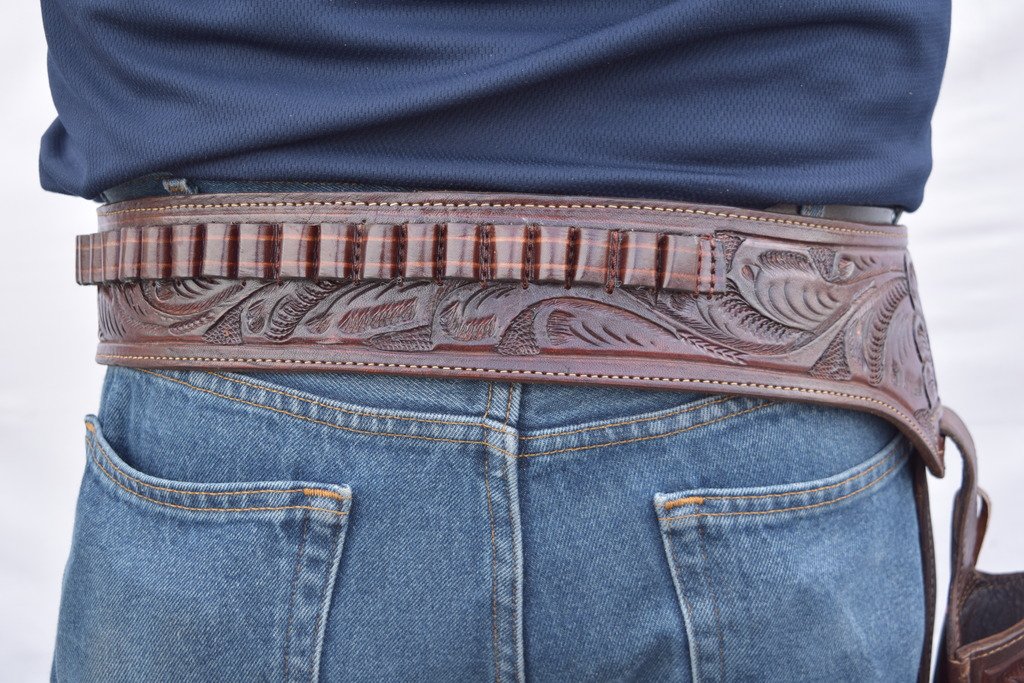 Western Style Cowboy Gun Holster & Belt Rig - Single Drop Holster for .22 Caliber Pistols | Perfect for Cowboy Action Shooting, Reenactments & Outdoor Adventures