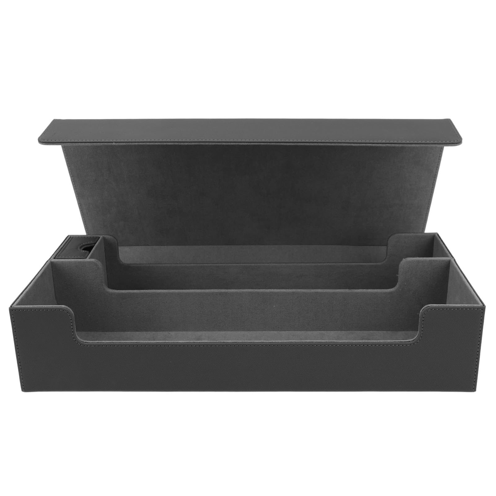 Premium PU Leather Trading Card Storage Box with Magnetic Closure - Holds 100+ Cards, Durable & Stylish Grey Deck Box for MTG, Pokemon, and Yugioh - Perfect for Collectors, Gamers, and Travel Protection