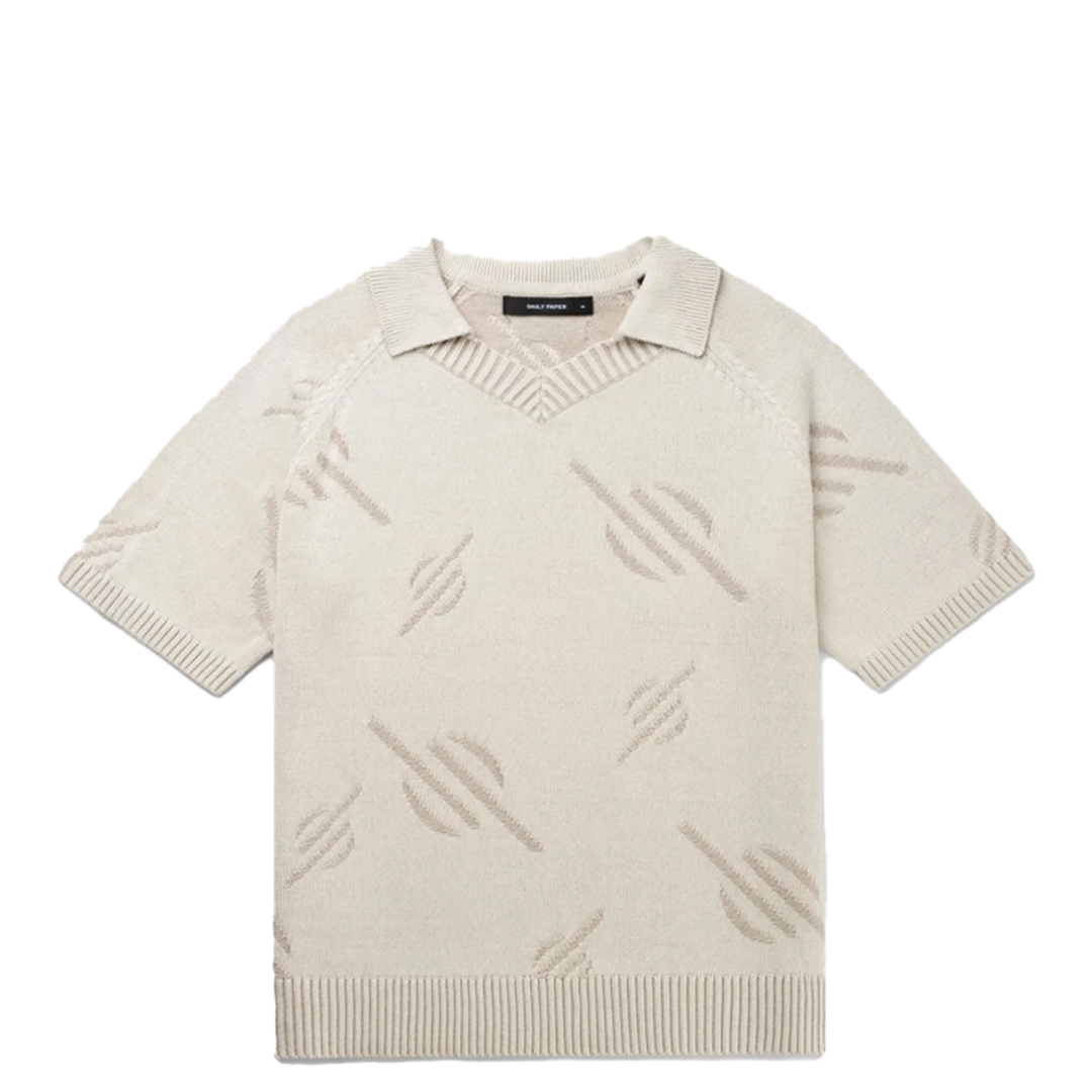 Monogram Polo Knit Gardenia - Stylish Casual Wear for Men & Women | Perfect for Office, Golf & Outdoor Activities