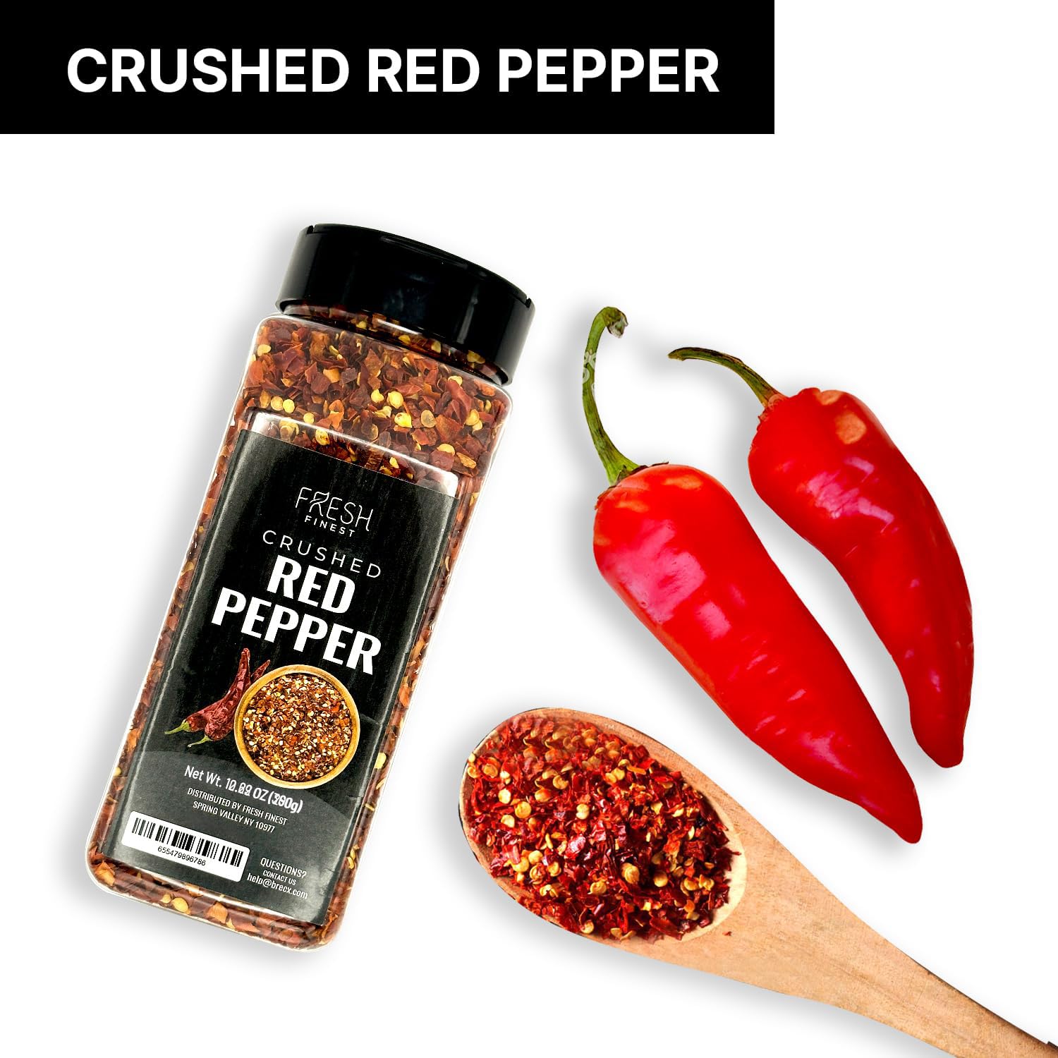 Premium Crushed Red Pepper Flakes - 10.22oz | All-Natural Chili Flakes for Pizza, Pasta, Grilling & Cooking | No Preservatives or Fillers | Intense Spicy Flavor | Perfect for Seasoning, Marinades & Sauces
