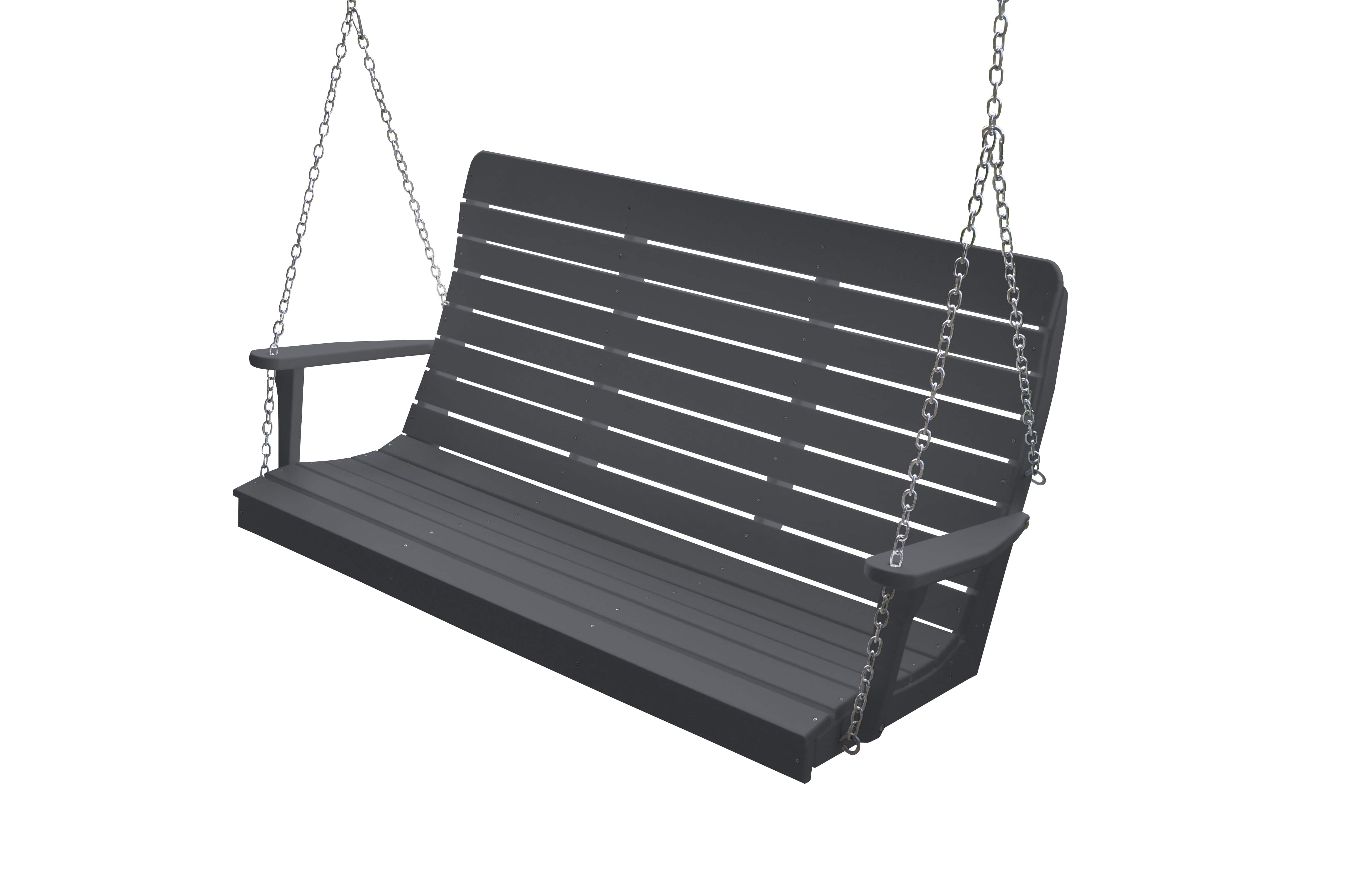Keystone Amish Co. Salem Composite Poly Porch Swing - Durable Outdoor Hanging Bench for Garden, Patio, and Backyard Relaxation