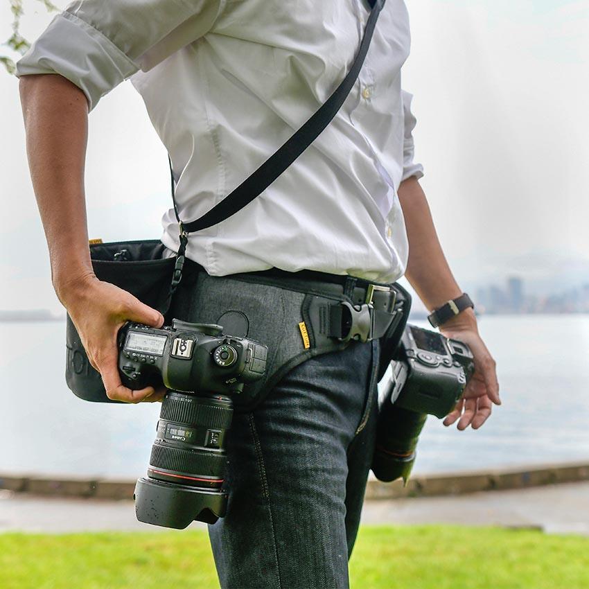 Cotton Carrier SLINGBELT 1 Camera Carrying System with Tether - Secure Hands-Free DSLR/Mirrorless Camera Strap for Photographers & Videographers - Perfect for Travel, Hiking, and Outdoor Photography