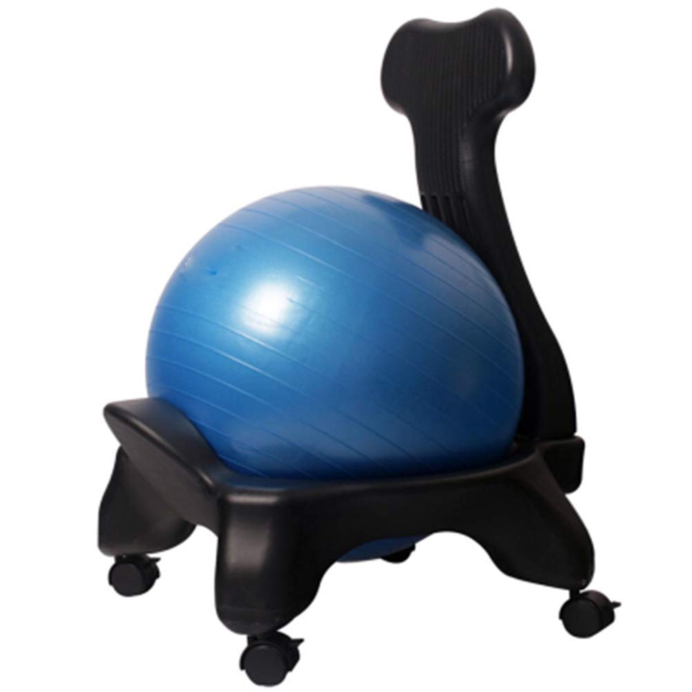 Ergonomic Balance Ball Chair with 55cm Exercise Stability Yoga Ball - Home & Office Desk Chair for Active Sitting, Posture Correction & Core Workouts (Great for Yoga, Pilates & Work from Home)