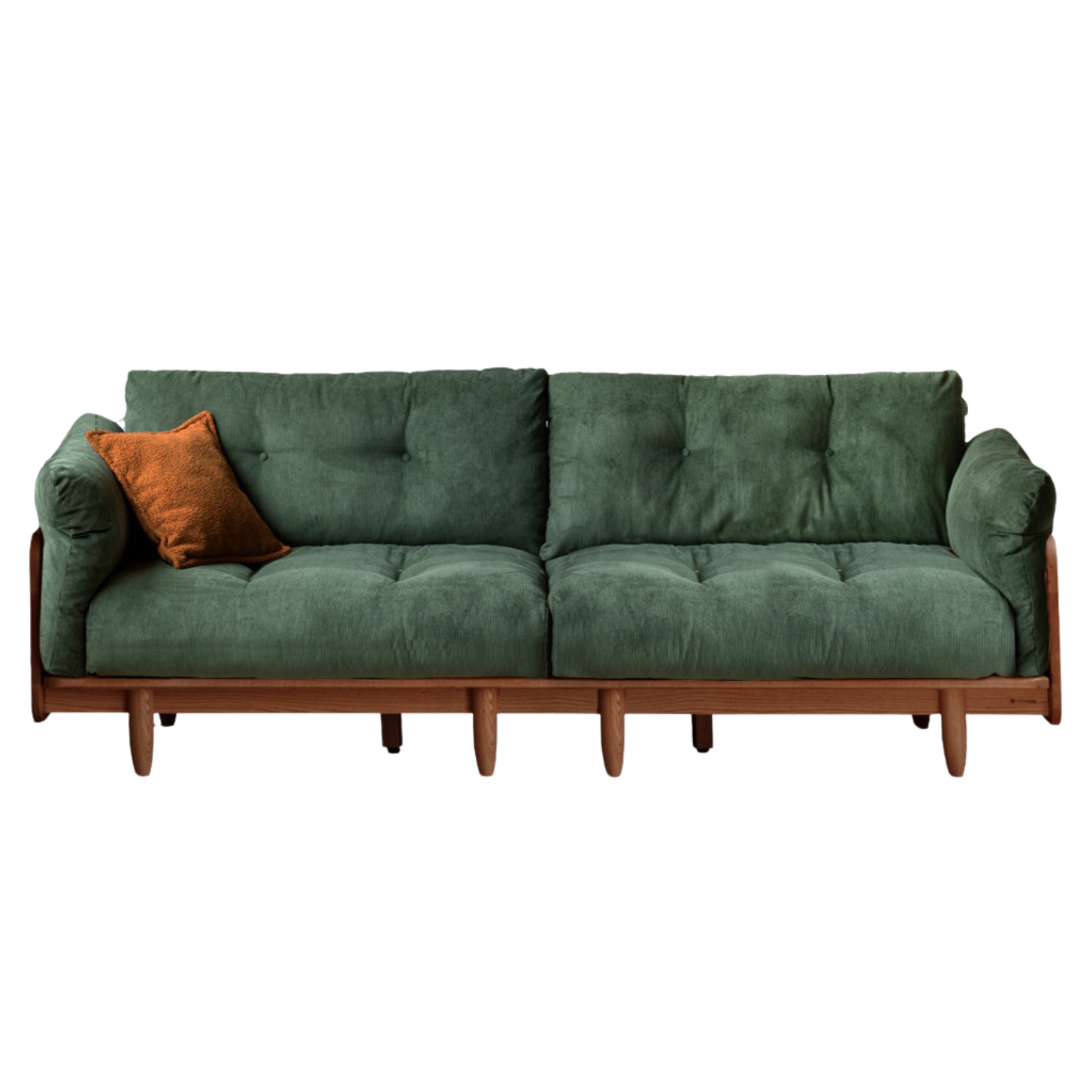 105.5x35.4x31.9 inch / 268x90.5x81cm / Rich dark walnut color/ velveteen pine color