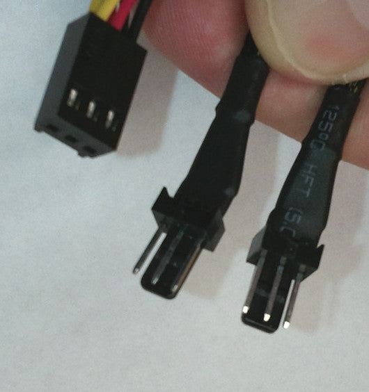 3 Pin Y Cable 6 Sleeved (12 Inch Total Length) - High Quality PC Power Splitter for Gaming Rigs, Workstations & Home Office Setups