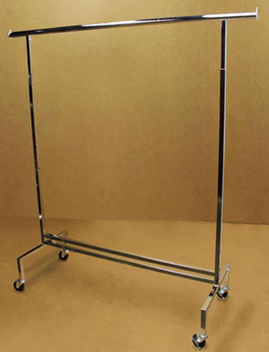 Adjustable Single Bar Garment Rack for Retail Clothing Display - Perfect for Boutiques, Stores, and Home Closet Organization