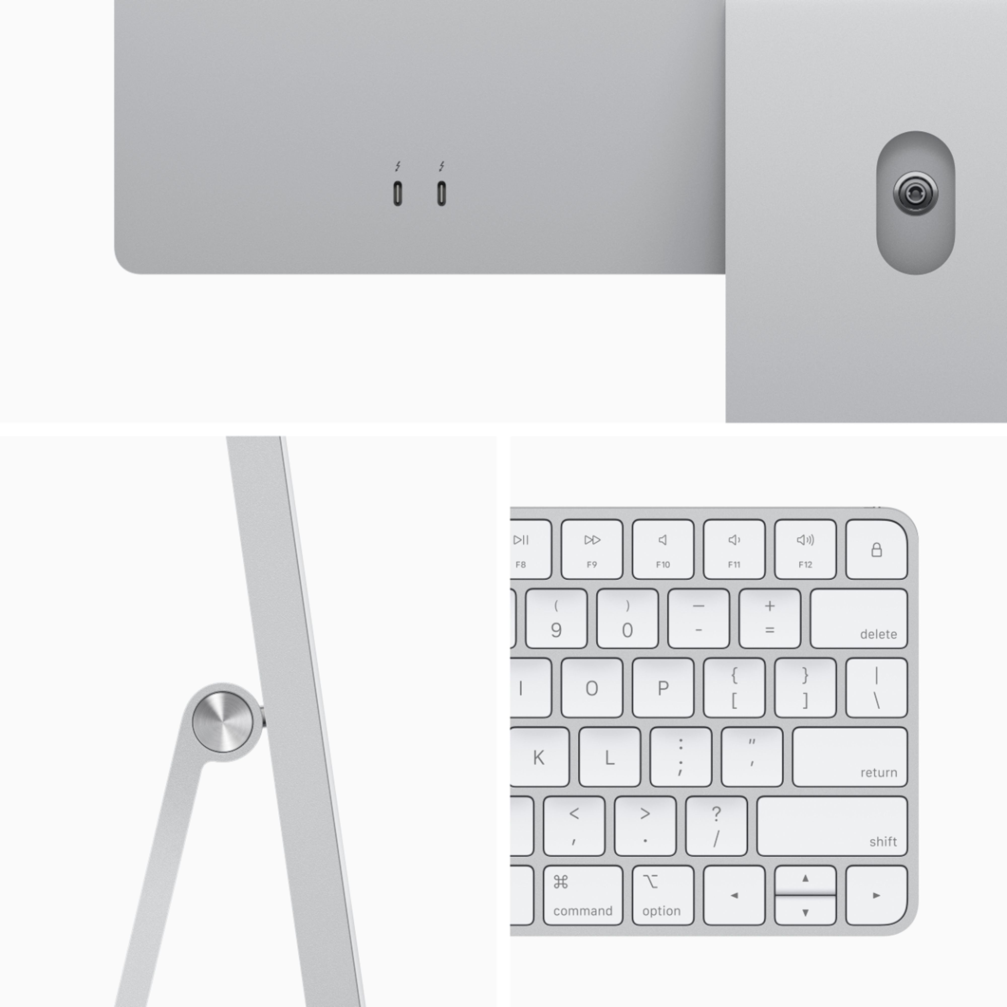 Apple iMac 24-inch (2021) with 4.5K Retina Display - M1 Chip, 8GB RAM, 256GB SSD, 8-Core GPU (MGPC3LL/A) in Silver - Perfect for Home Office, Graphic Design & Video Editing