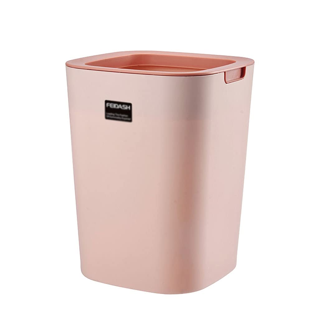 Nordic Uncovered Square Trash Can - Modern Simple Paper Basket for Office, Living Room, Bedroom & Kitchen | Creative Fashion Home Decor | Perfect for Waste Disposal in Workspaces and Cozy Spaces (Color: Black)
