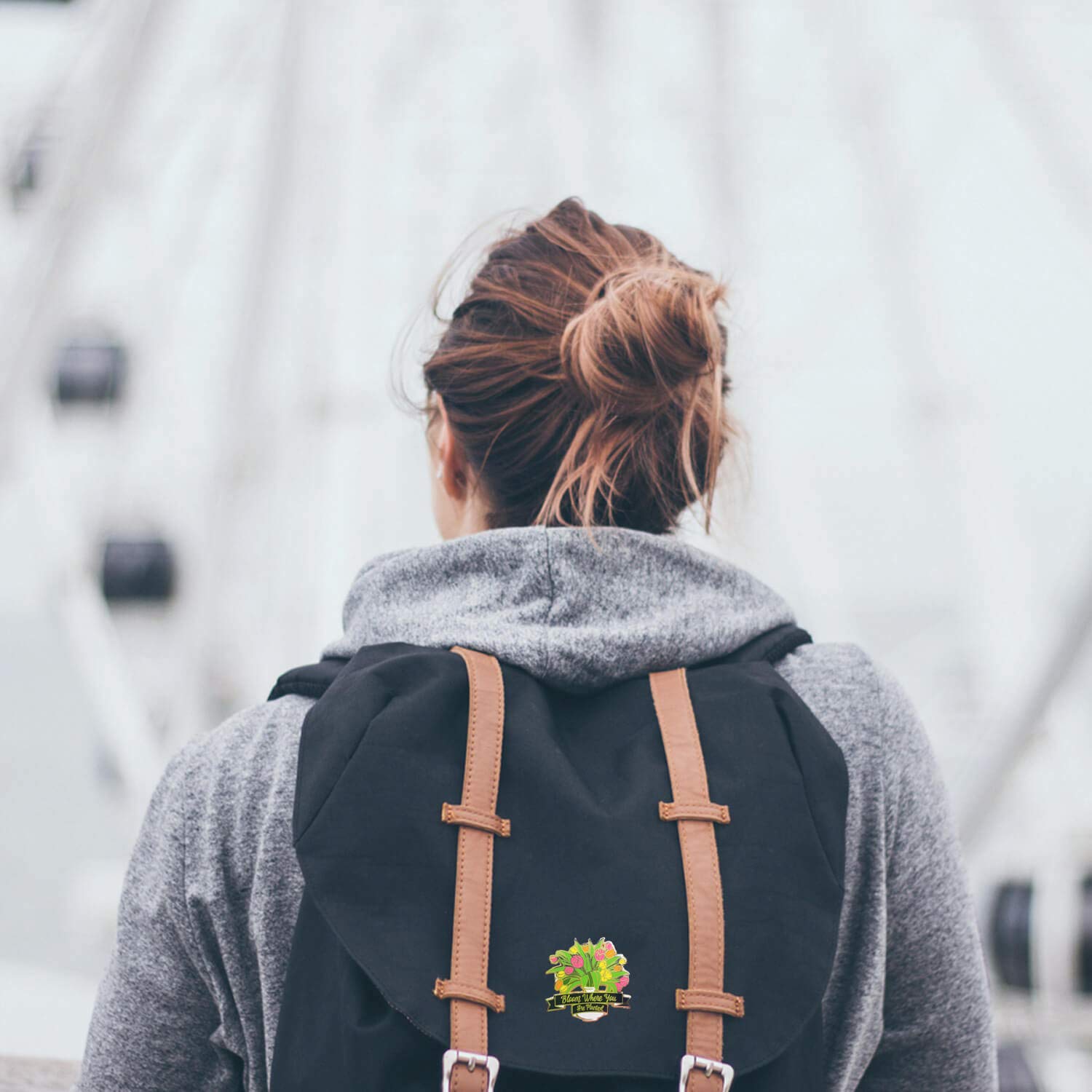 Bloom Where You Are Planted Enamel Pins - 1.4 Inch Motivational Lapel Pins for Backpacks, Hats, Jackets & Denim - Cute Floral Pins for Women & Men - Perfect for Office Wear, Gifts & Everyday Inspiration