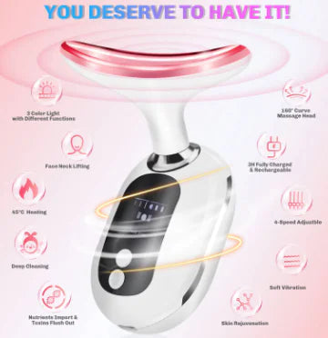 Professional Neck Beauty Massager - Anti-Aging & Skin Tightening Device for Women | Perfect for Home Spa & Relaxation Therapy