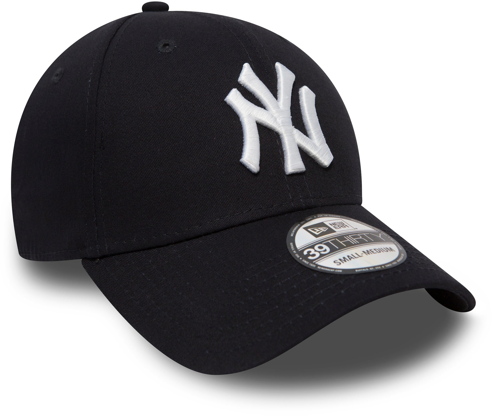 New York Yankees New Era 39Thirty Essential Black Stretch Baseball Cap - Adjustable Fitted Hat for Men & Women - Perfect for Baseball Games, Sports Fans, and Casual Wear