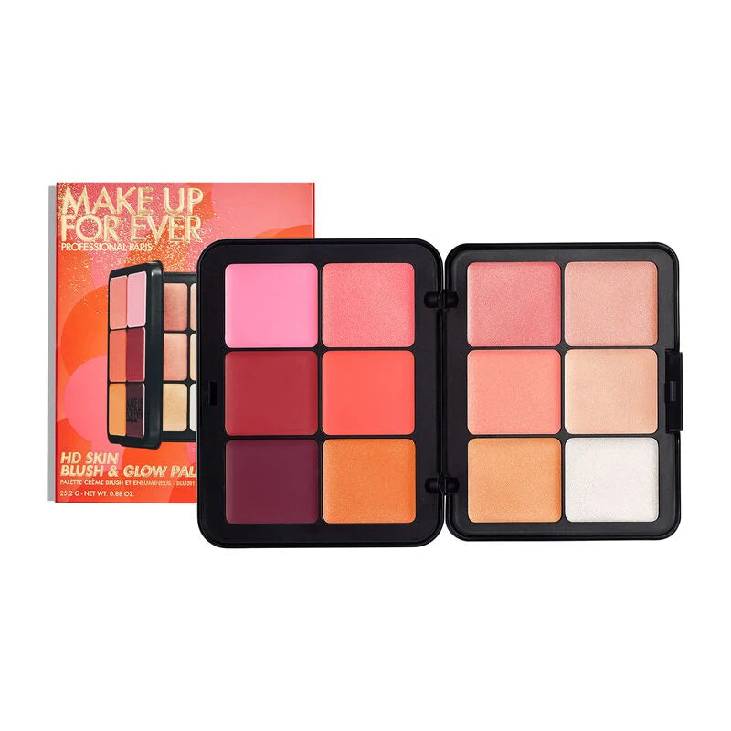 HD SKIN BLUSH & GLOW PALETTE - Cream Blush & Highlighter Makeup Palette for Cheeks & Face - Perfect for Everyday Glow & Night Out Makeup Looks - MAKE UP FOR EVER
