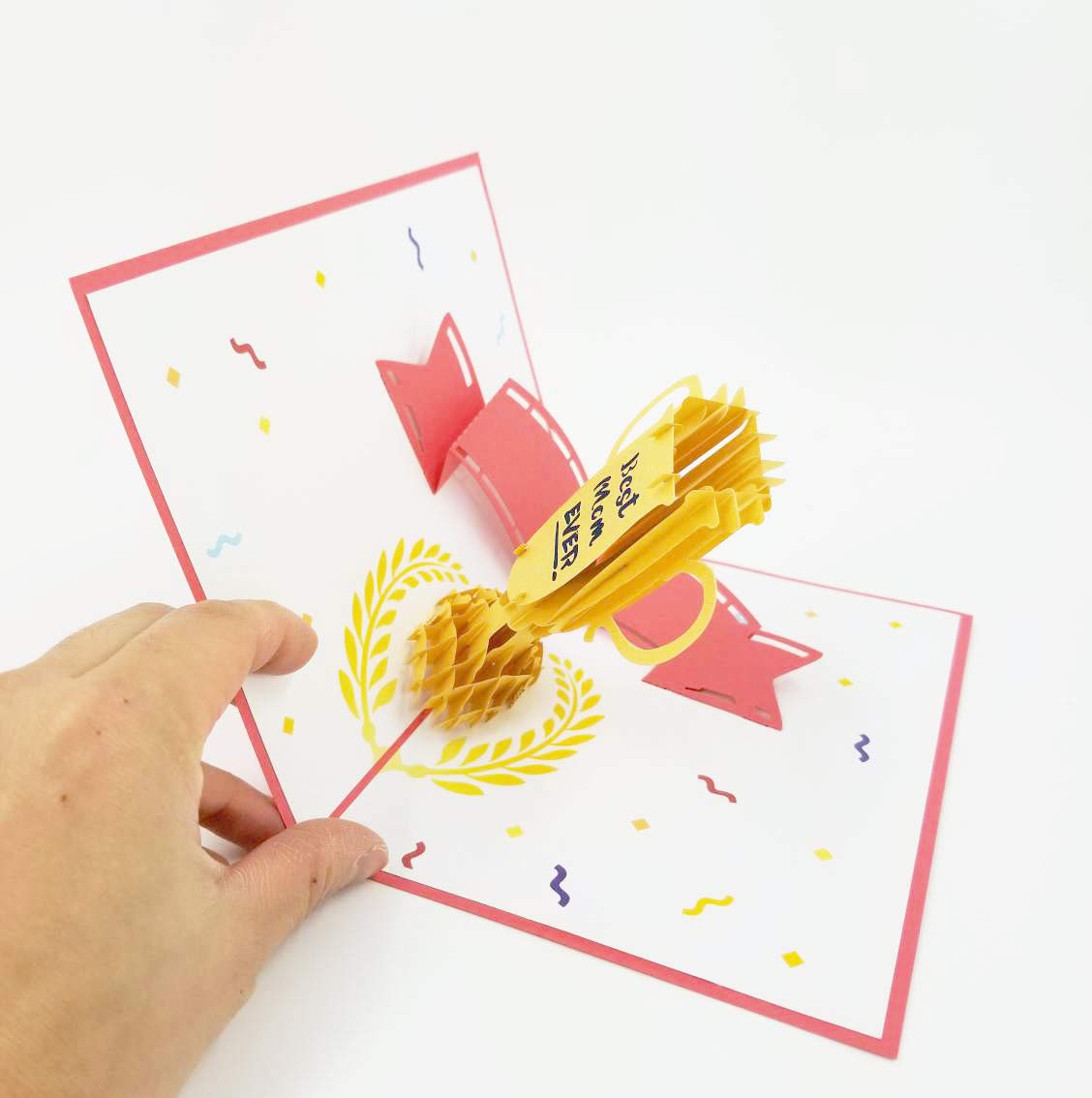 Best Mom Ever 3D Pop Up Greeting Card - Mother's Day, Birthday & Special Occasion Gift for Mom | Heartwarming Surprise for Mother's Day Celebrations, Mom's Birthday & Thank You Moments