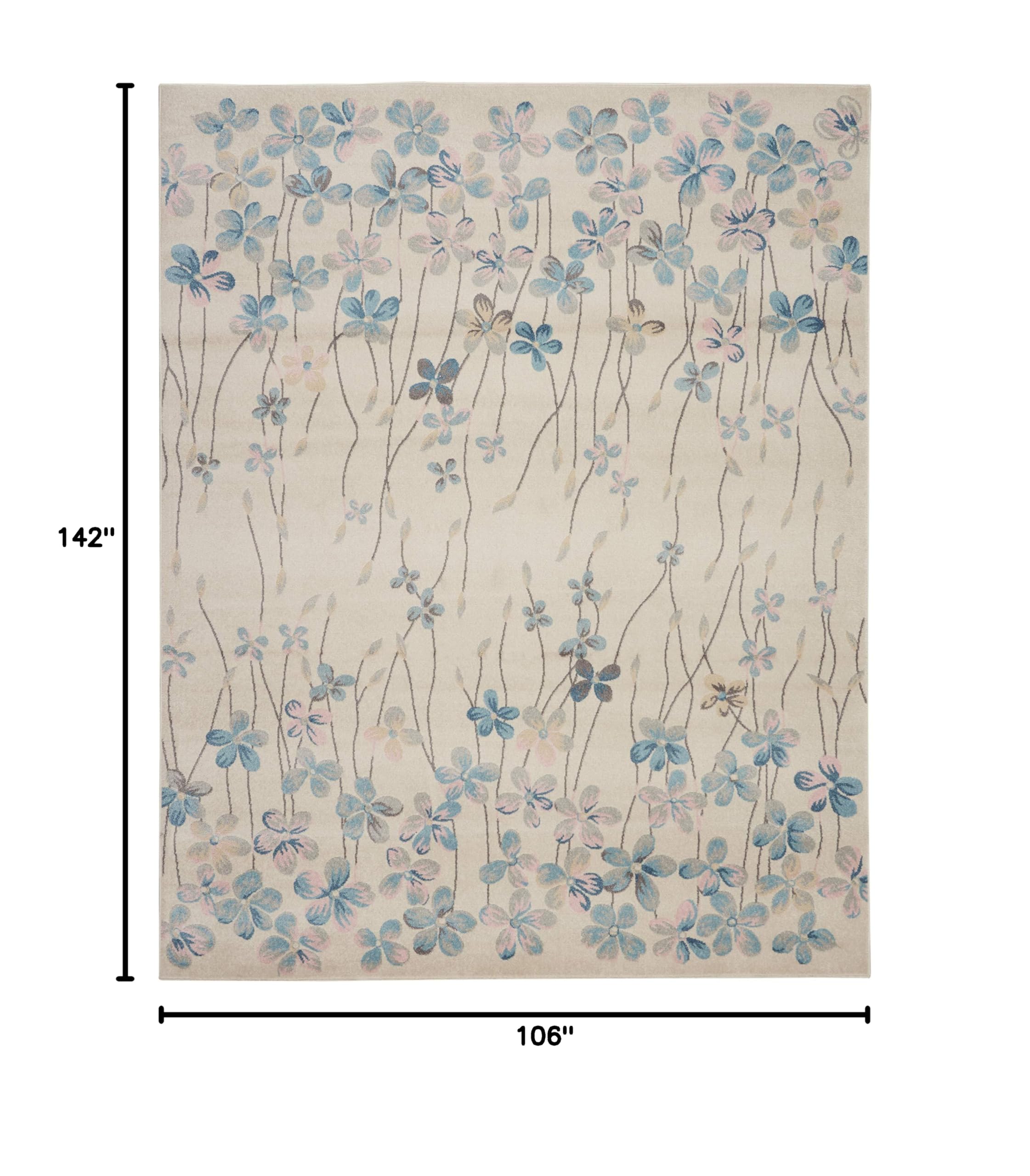 Nourison Tranquil Floral Ivory 8'10
