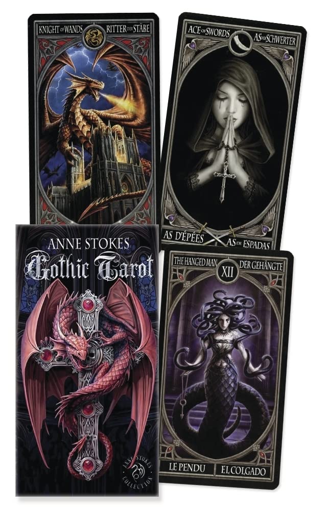 Anne Stokes Gothic Tarot Deck - 78-Card Mystical Tarot Cards for Divination, Fortune Telling & Spiritual Guidance | Perfect for Beginners & Professional Readers