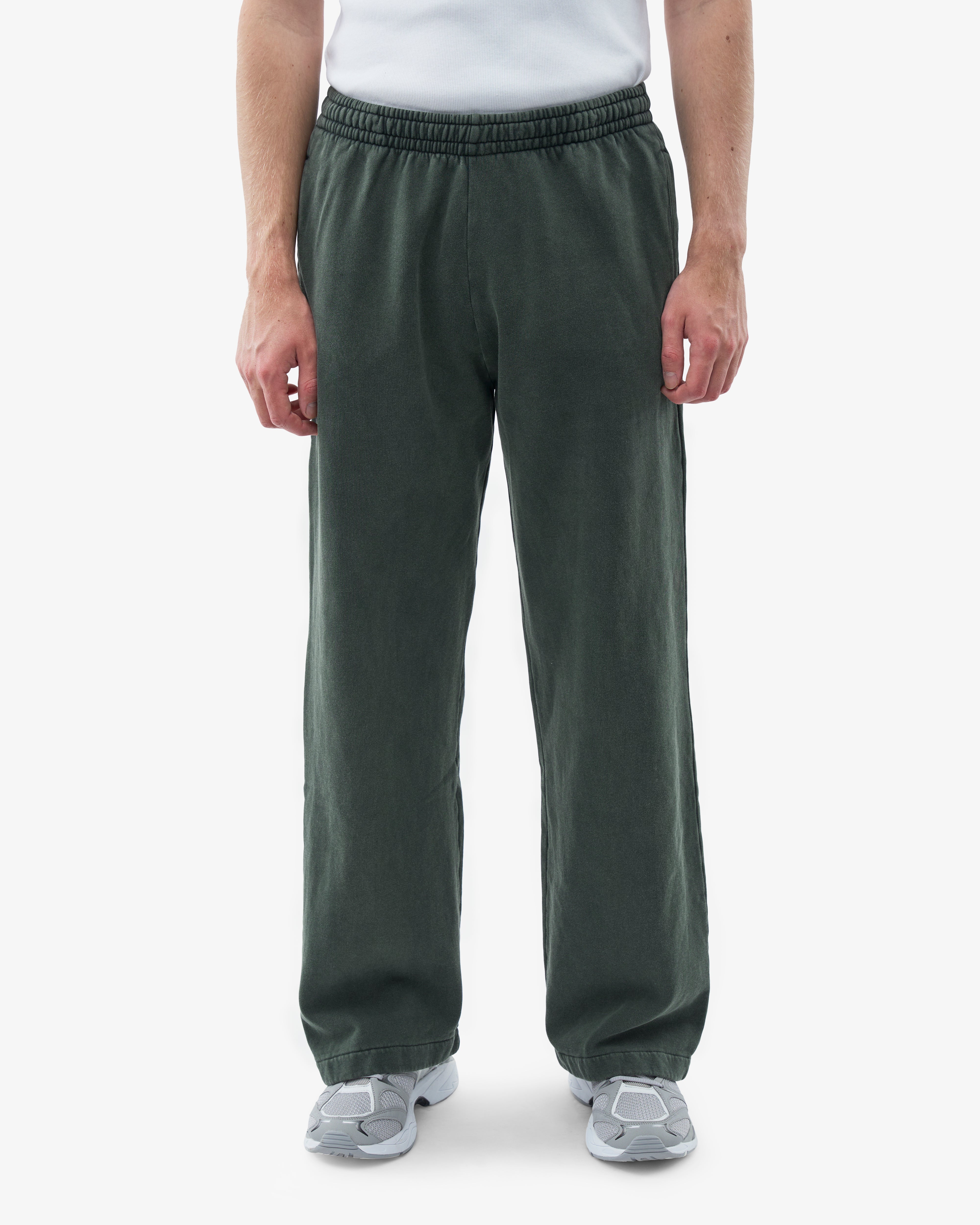 Organic Straight Leg Sweatpants for Women - Soft Cotton Joggers with Pockets | Midnight Forest Green | Lounge, Yoga & Casual Wear