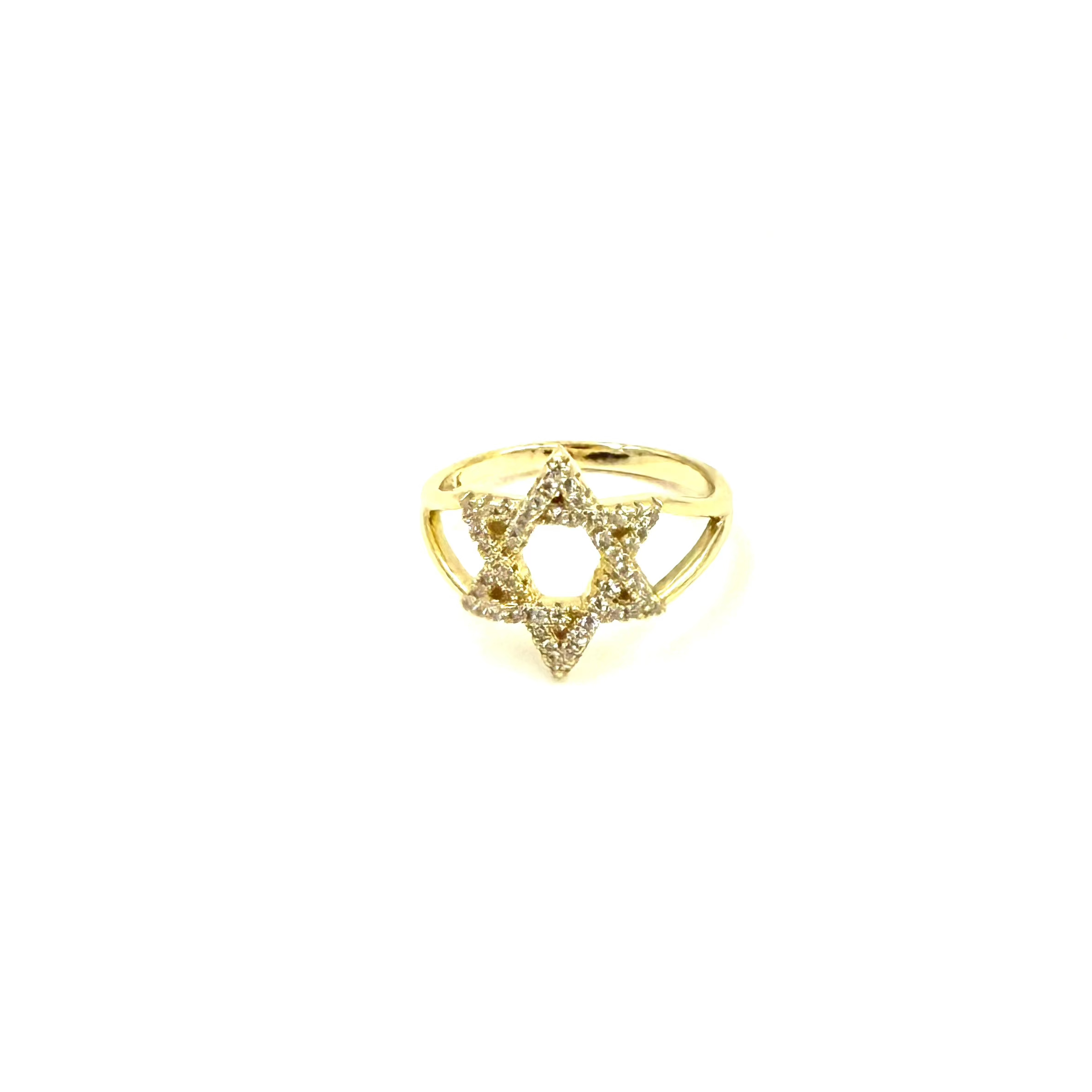 Sterling Silver CZ Open Star Ring for Women - Elegant Ashley Gold Jewelry for Everyday Wear & Special Occasions