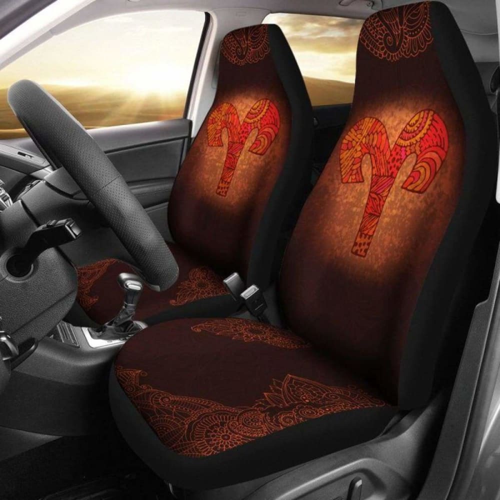 Aries Zodiac Sign Car Seat Covers - Premium Custom Fit for Cars, SUVs & Trucks - Perfect for Daily Commute & Road Trips